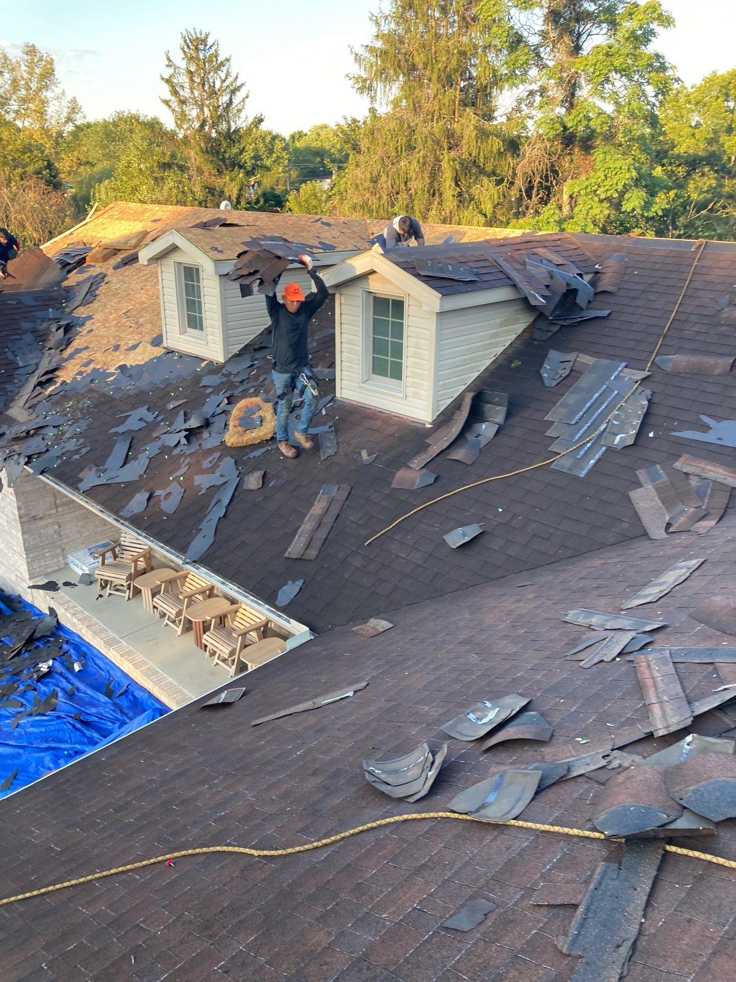 Residential Roofing Installation using GAF TImberline HDZ Hickory by Rainstoppers Roofing