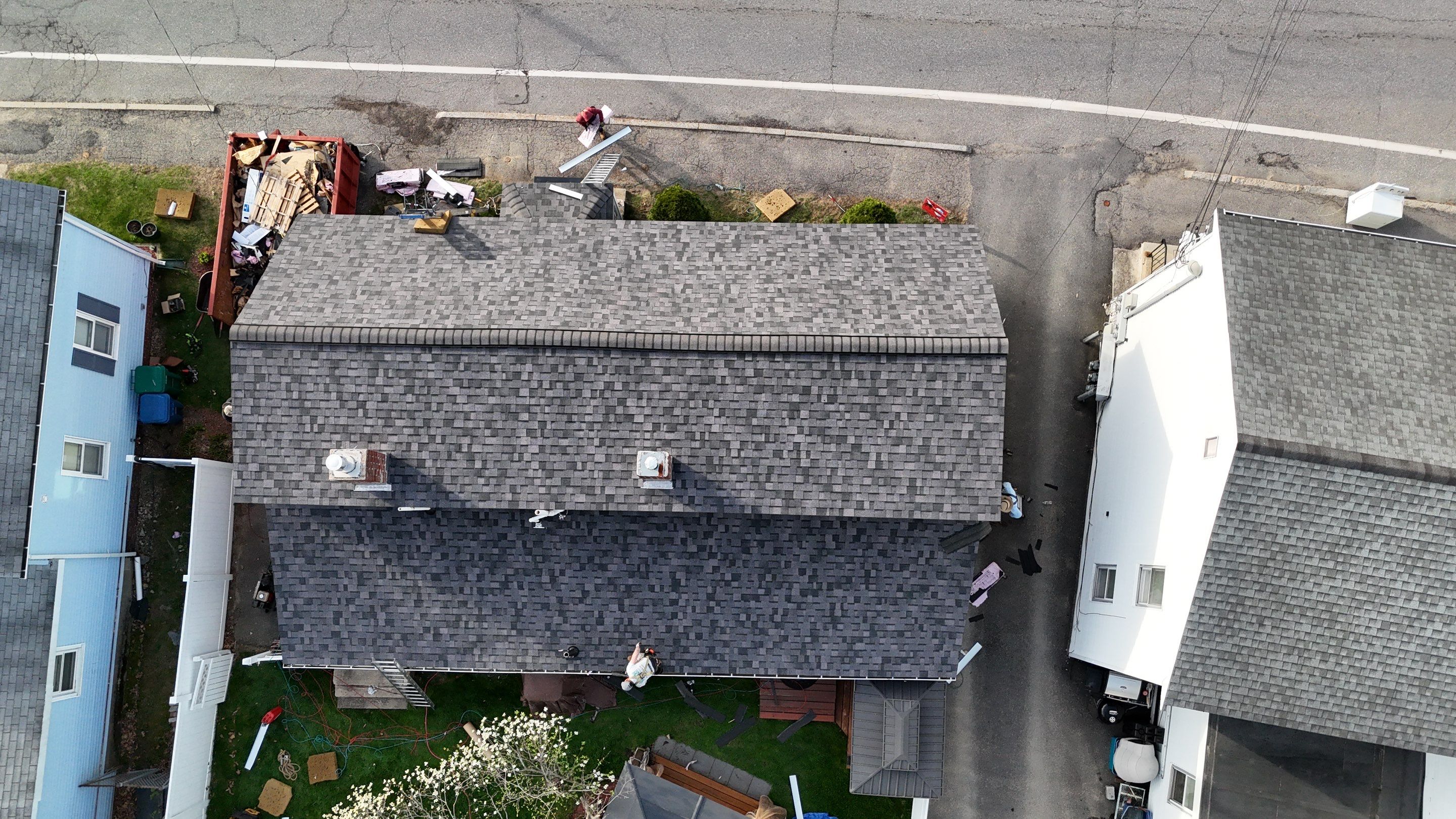 Roof Replacement with Owens Corning TruDefinition Shingles in Midnight Plum by Mighty Dog Roofing of Greater Middlesex County