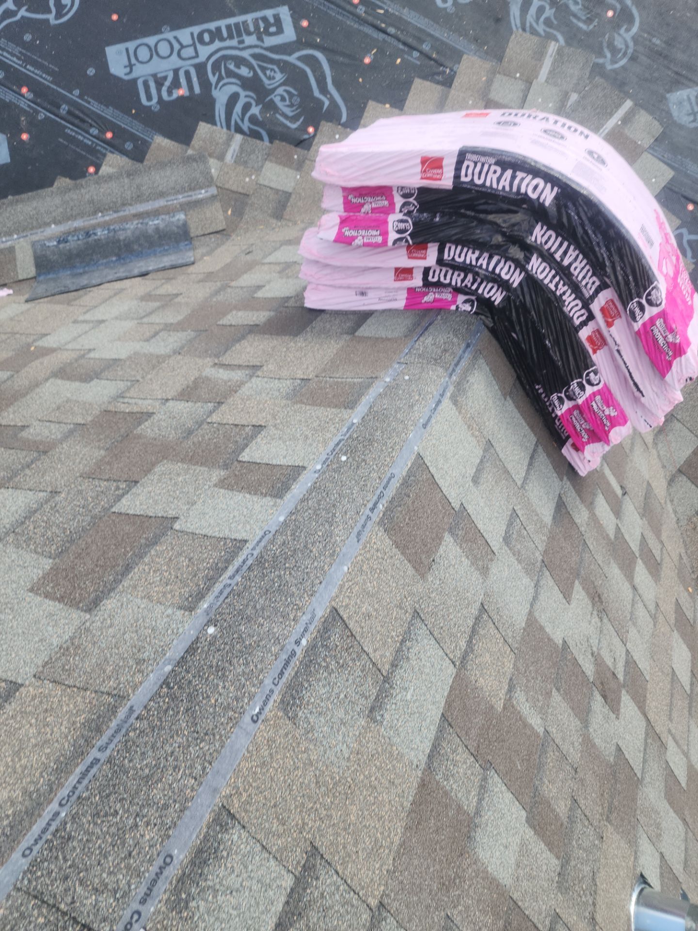 Residential Roofing Installation using Owen's Corning Duration (Lifetime) Shingles by Roof Repair Company