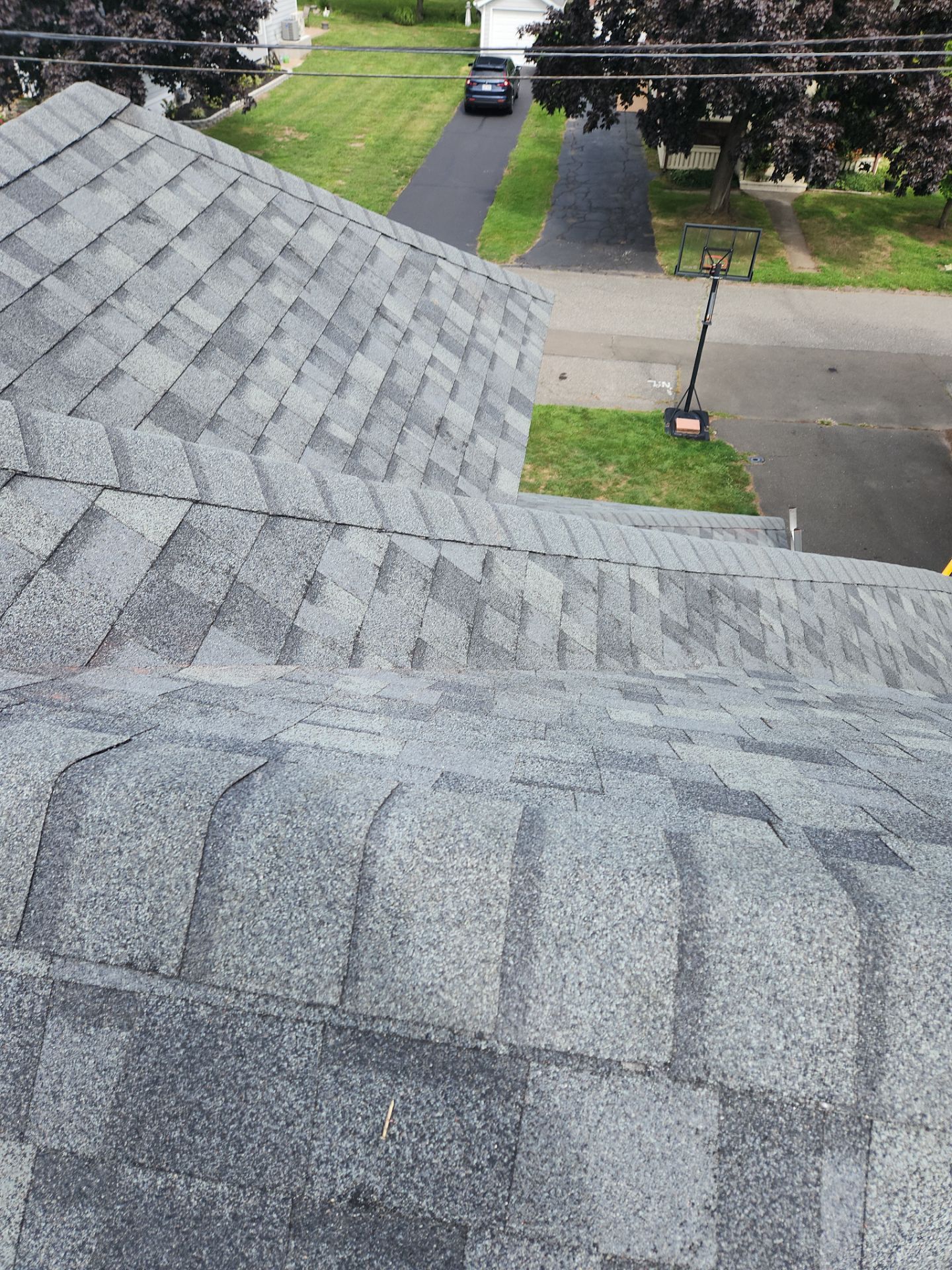 Residential Roofing Installation using Owens Corning TruDefinition Duration - Estate Gray & Flagstone Cedar Impressions by A Plus Exterior