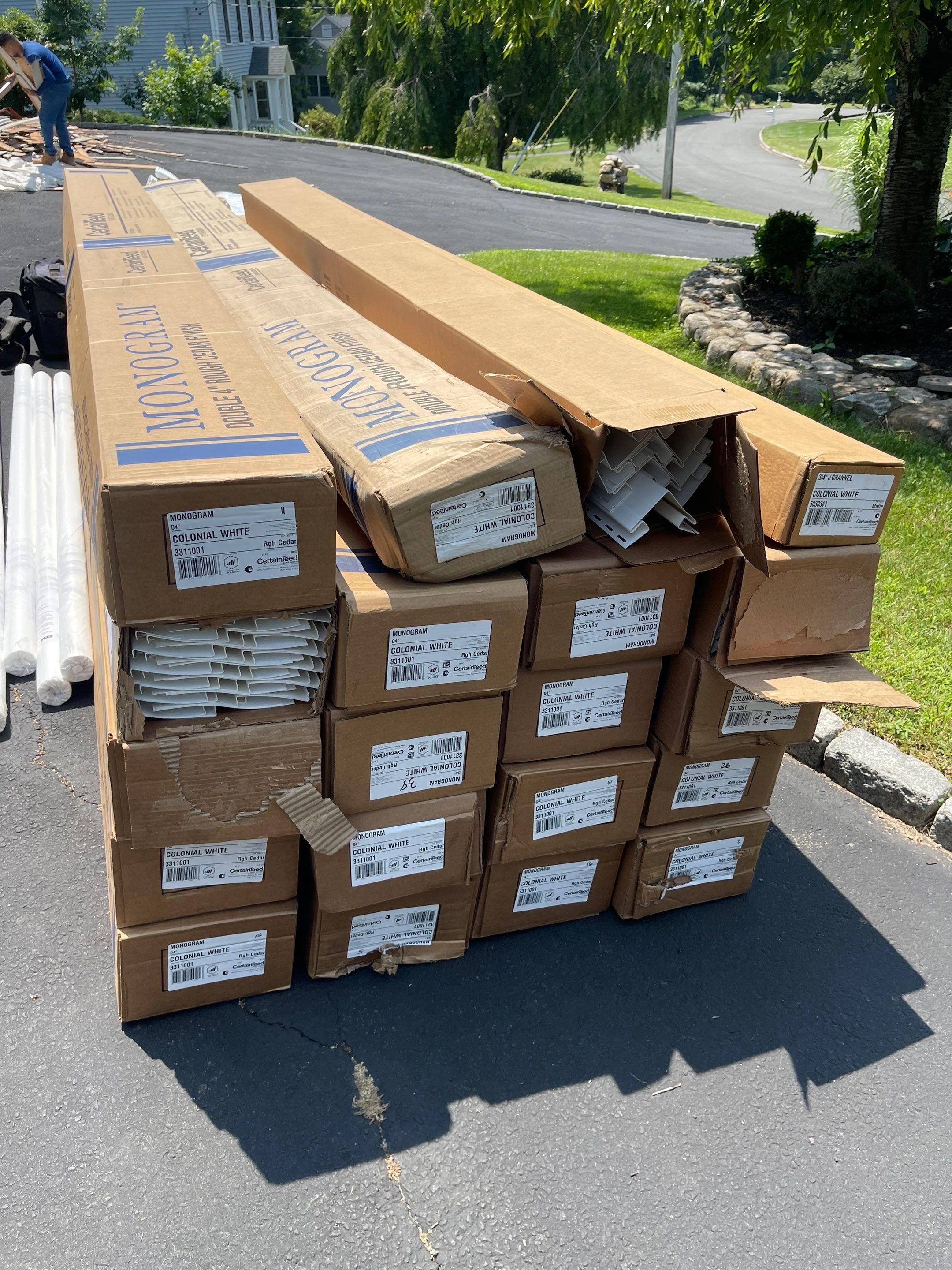 Siding Installation using Mainstreet Colonial & White gutters by A Plus Exterior