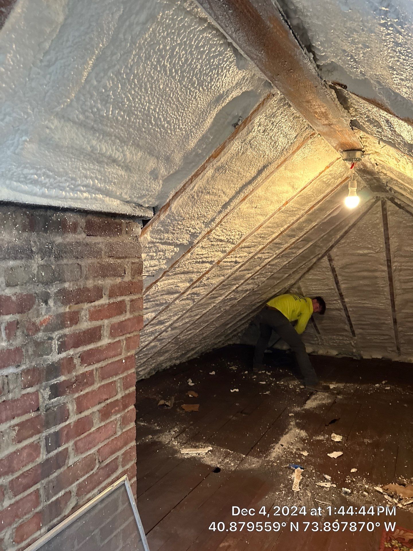 Attic Insulation using Closed Cell Spray Foam by NYS Foam & Energy