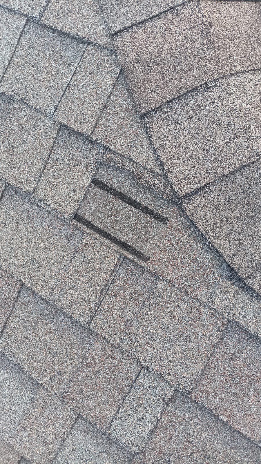 Hail Damage using Owen's Corning Duration (Lifetime) Shingles by Roof Repair Company