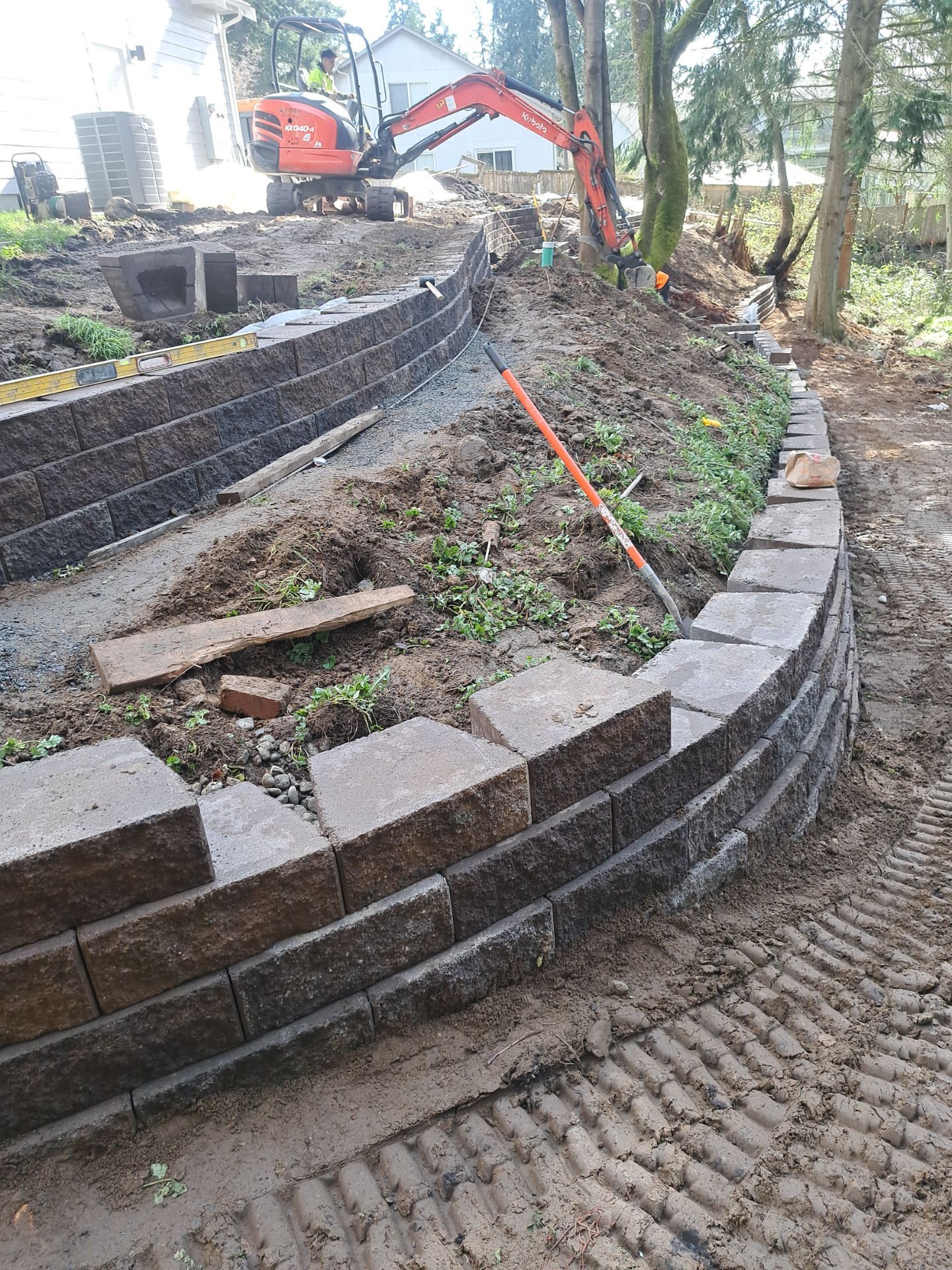 Retaining Wall and Backyard Renovation | Everett  by Jireh Asphalt & Concrete Inc 