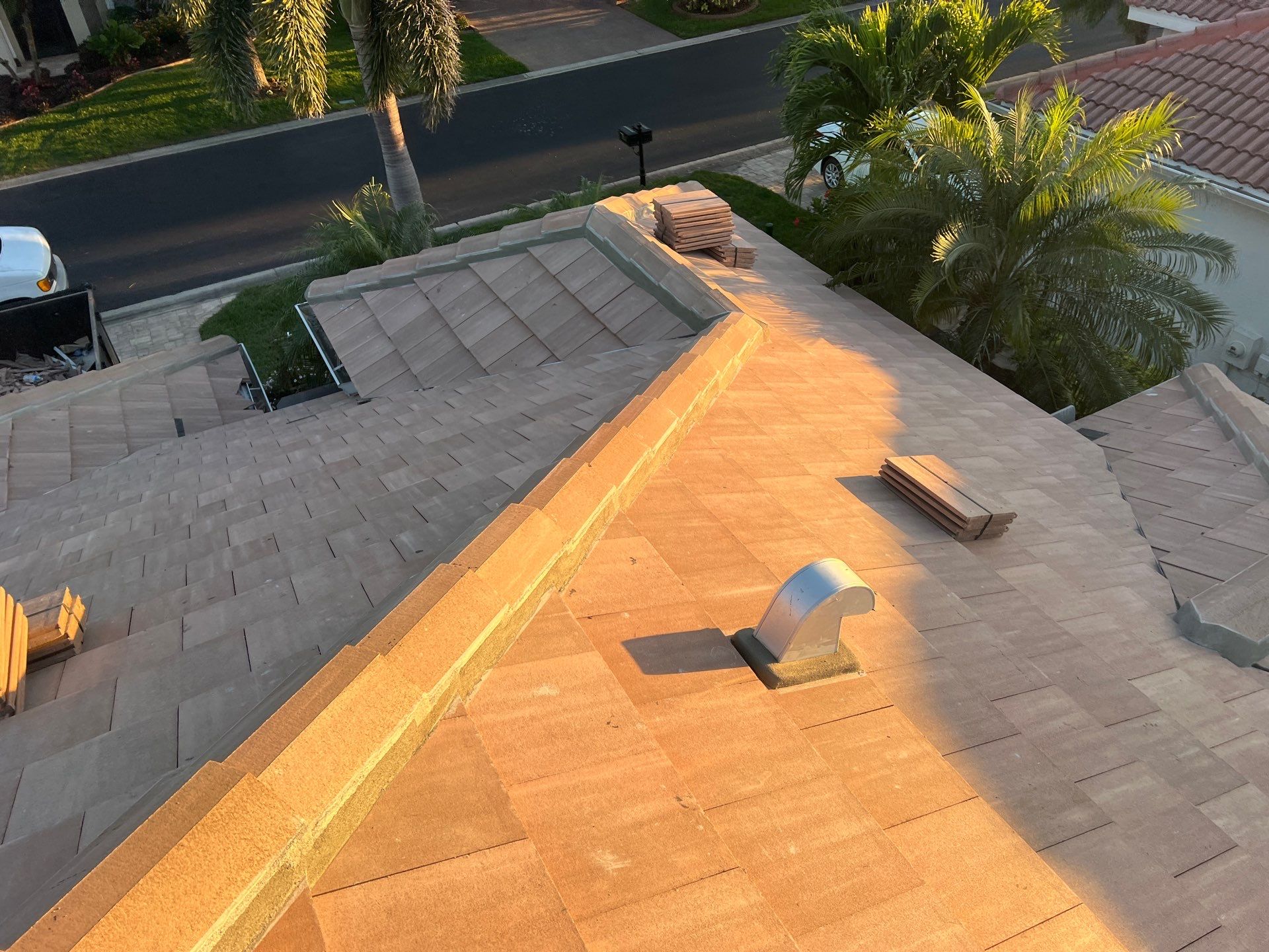 Residential Roofing Installation using Bel Air , Boca Cream by Durabilis Roofing INC