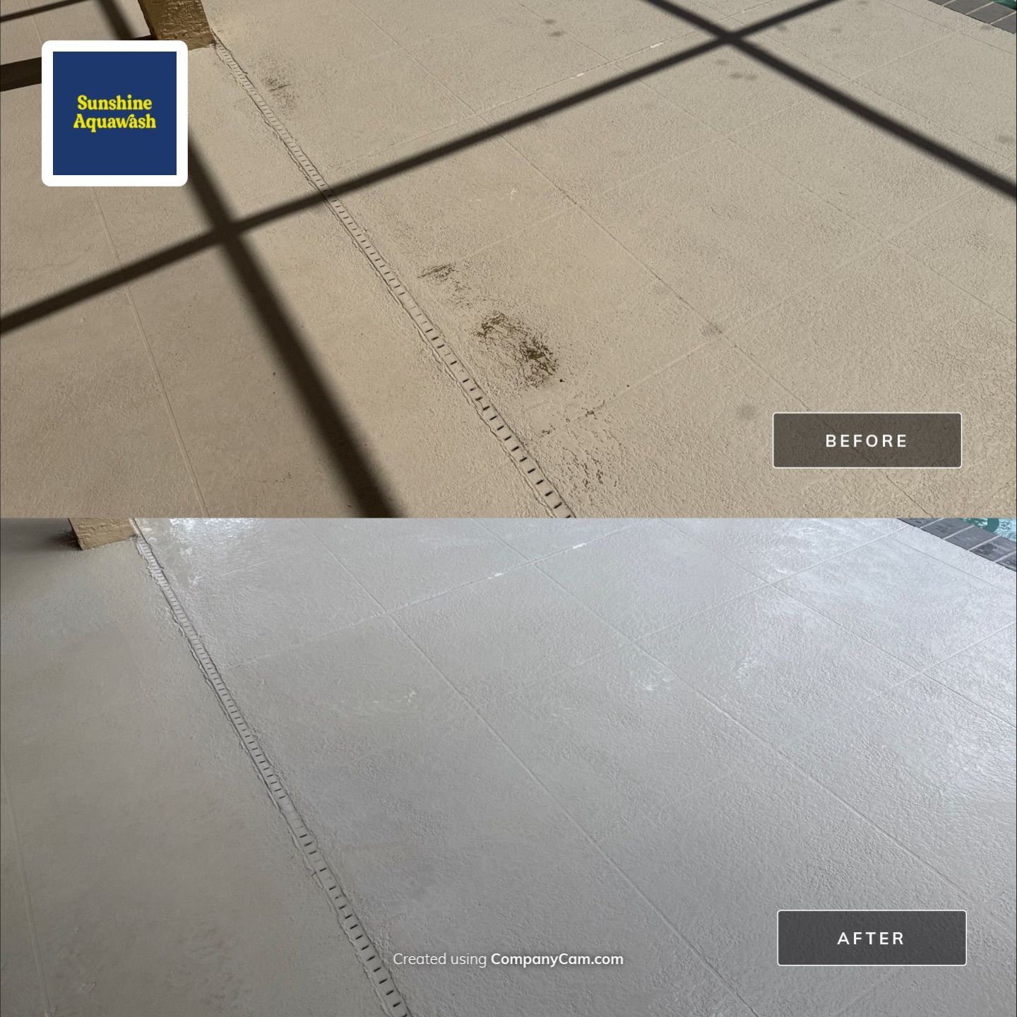 Painted Pool Deck, Pool Cage & Exterior Surface Cleaning in Creekwood – Bradenton, FL by Sunshine AquaWash