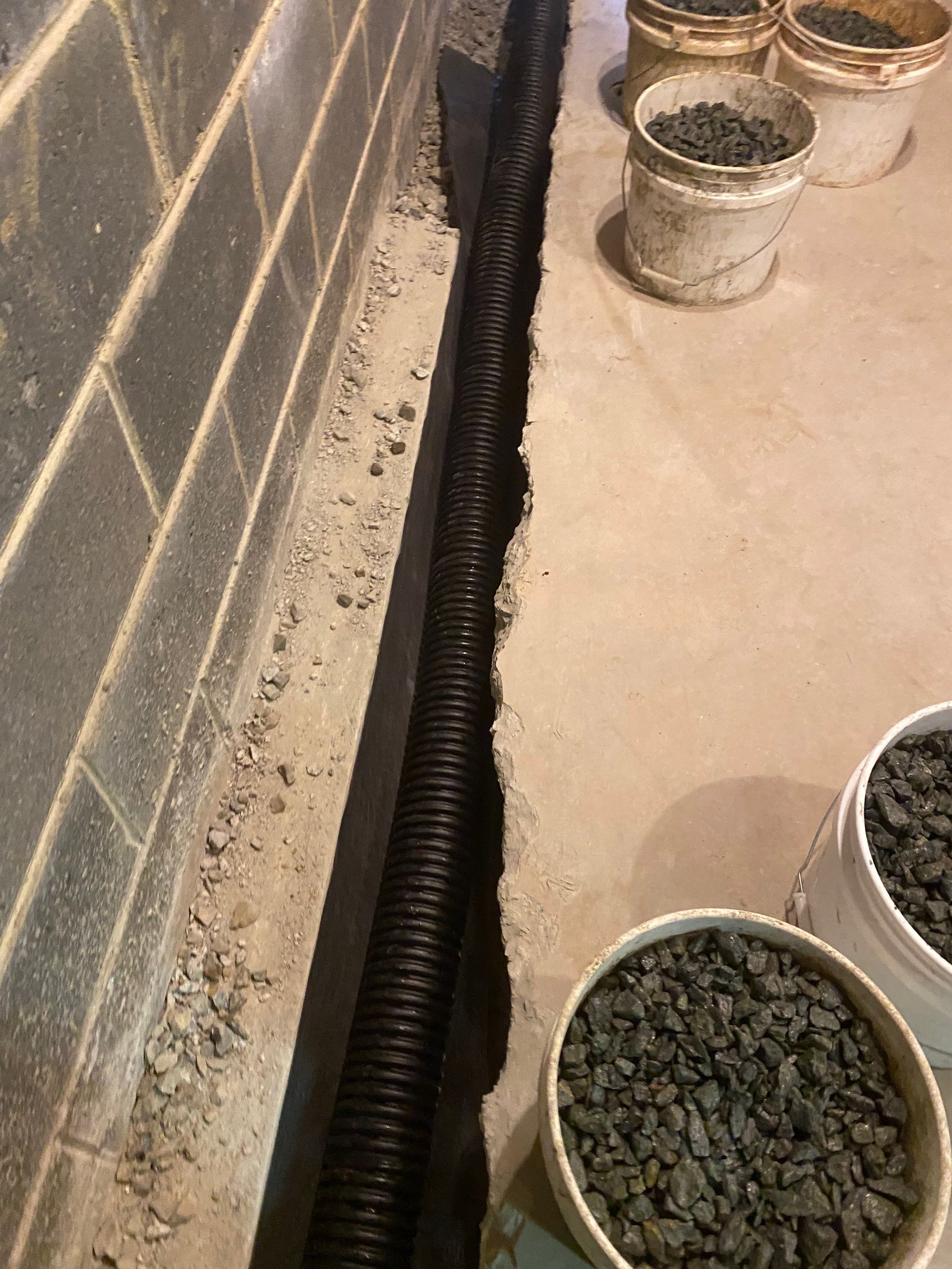 Interior French Drain in Bernardsville NJ by Pure Service Pro, LLC 