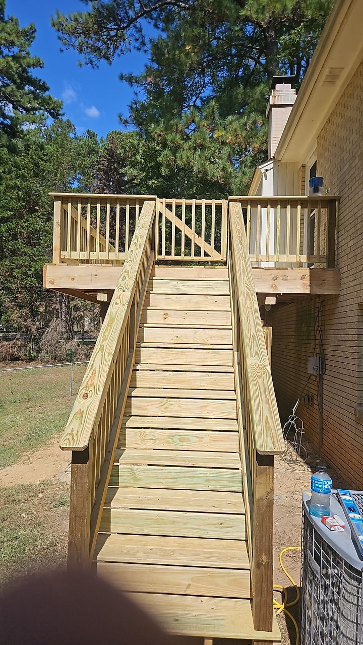 Split Rail Trail - Deck Installation  by Pillar and Pine