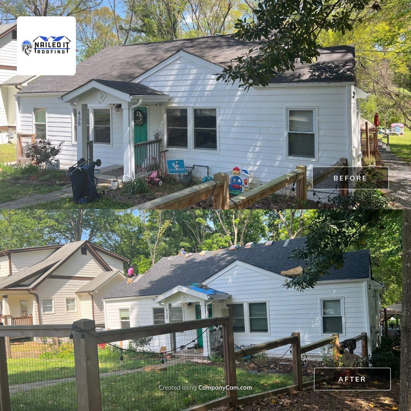 Roof Replaced and interior repaired by Nailed It Roofing & Remodeling LLC