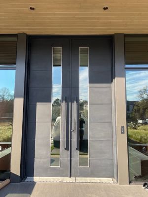 Modern Entry Door Installation and Custom Finishing in Dallas