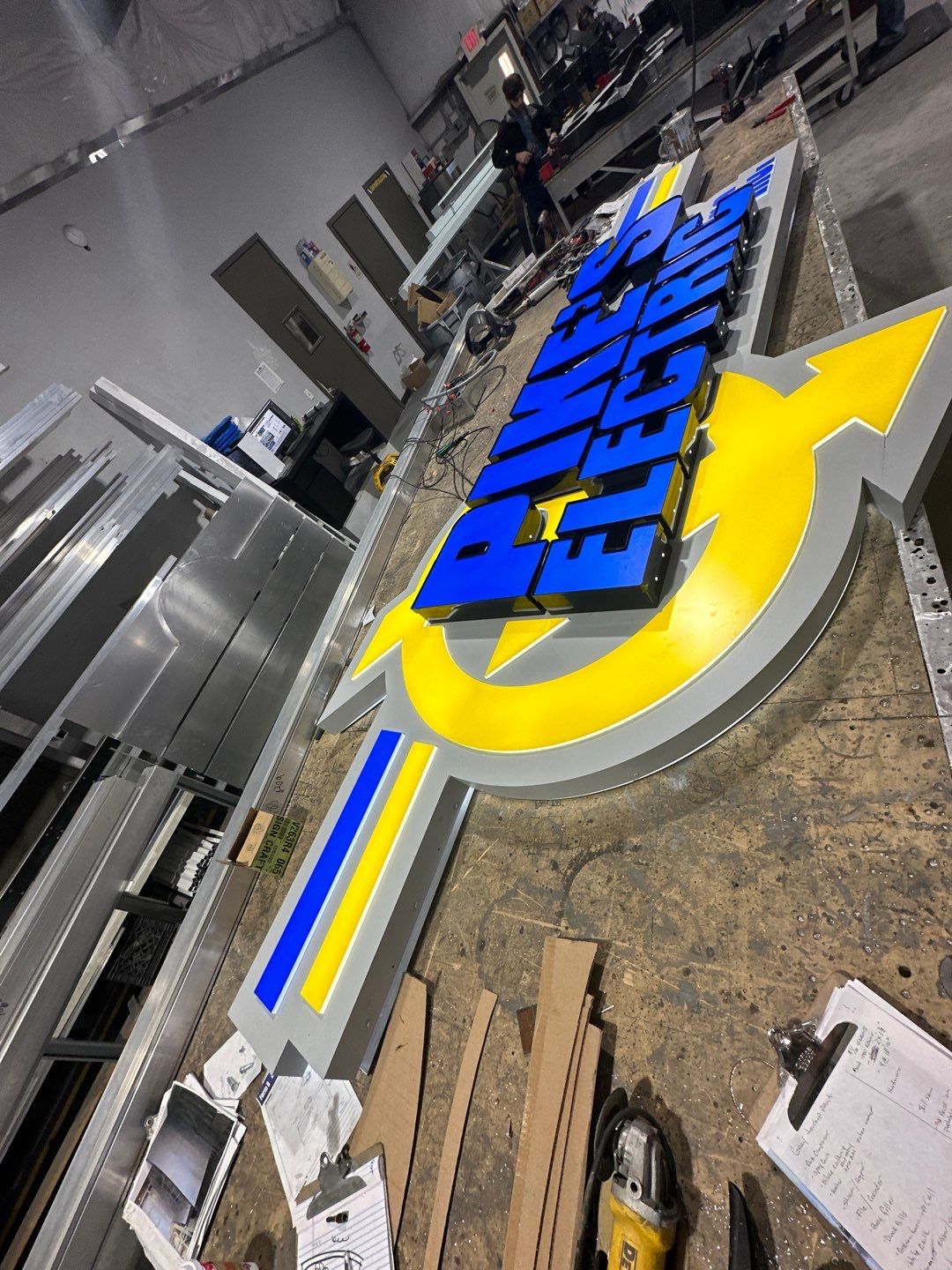 Channel Letters on Backer for Pike's Electric by SignCrafters