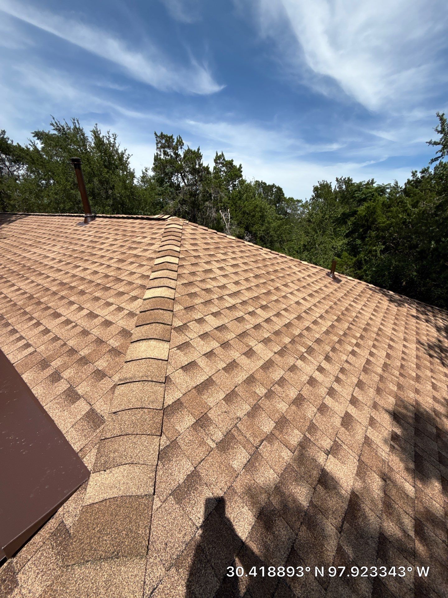 Residential Roof Replacement using GAF - HDZ - Shakewood by Action Exteriors Austin