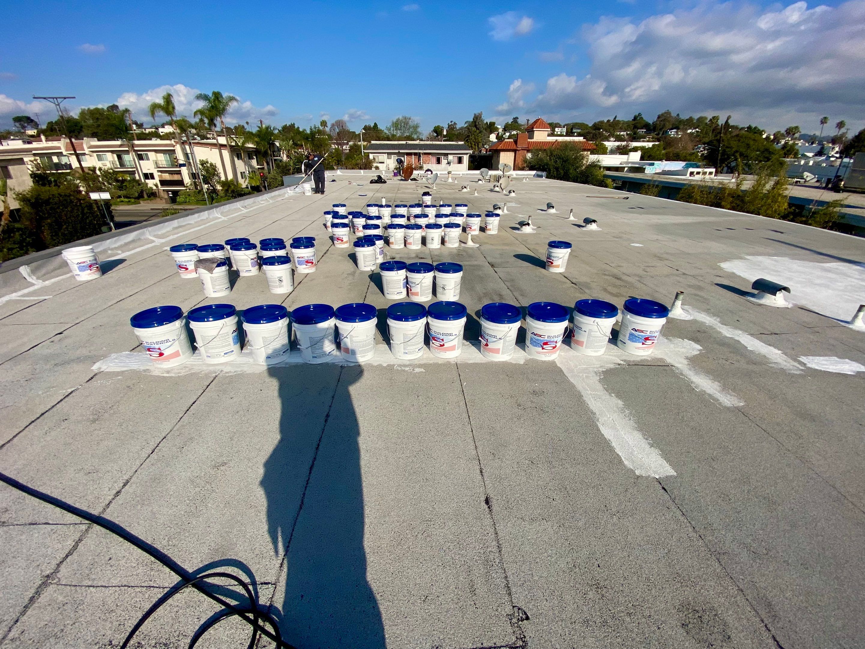 Apartment Building - Silicone Installation using ASC's Silicone Membrane by Hull Brothers Roofing