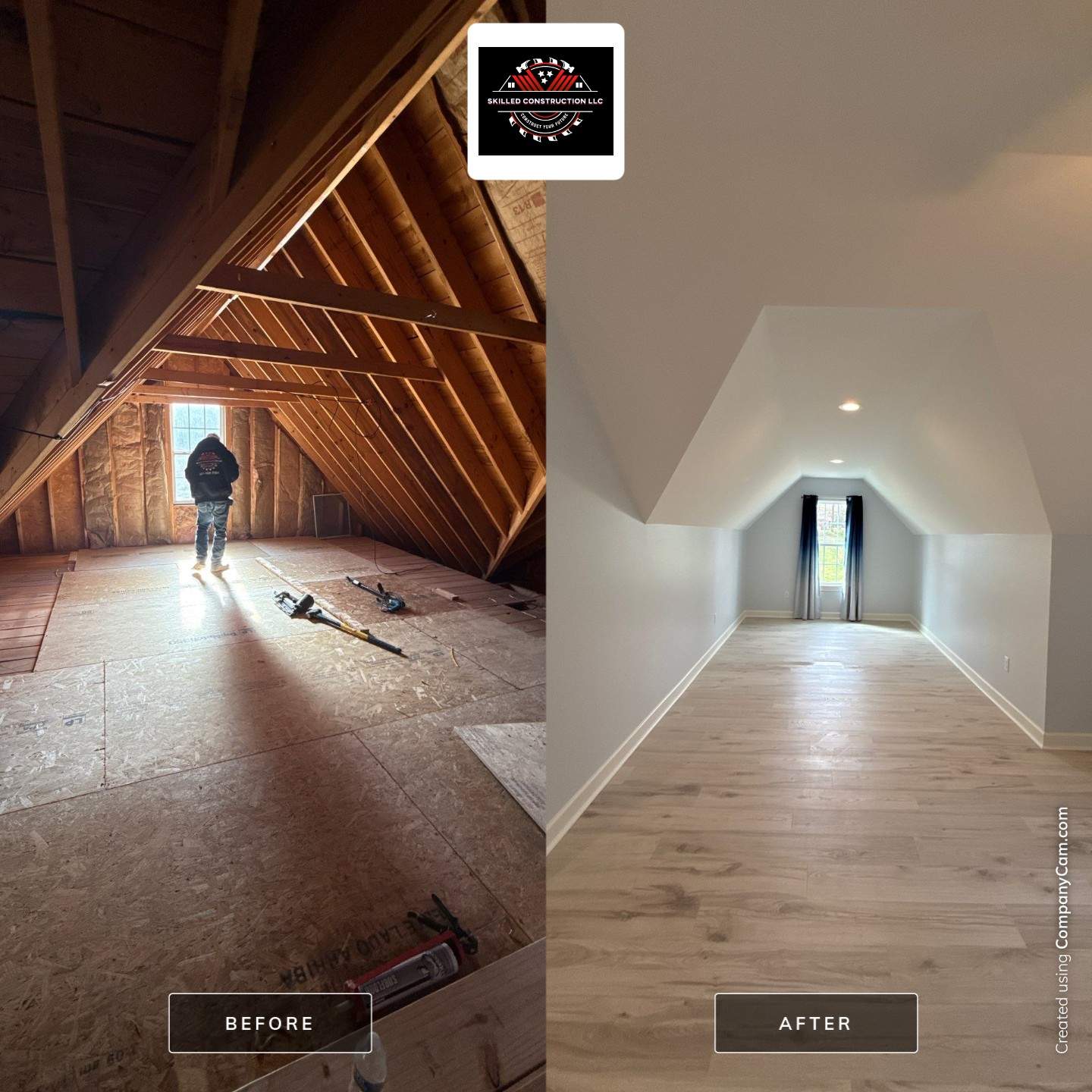 Attic Conversion by Skilled Construction LLC