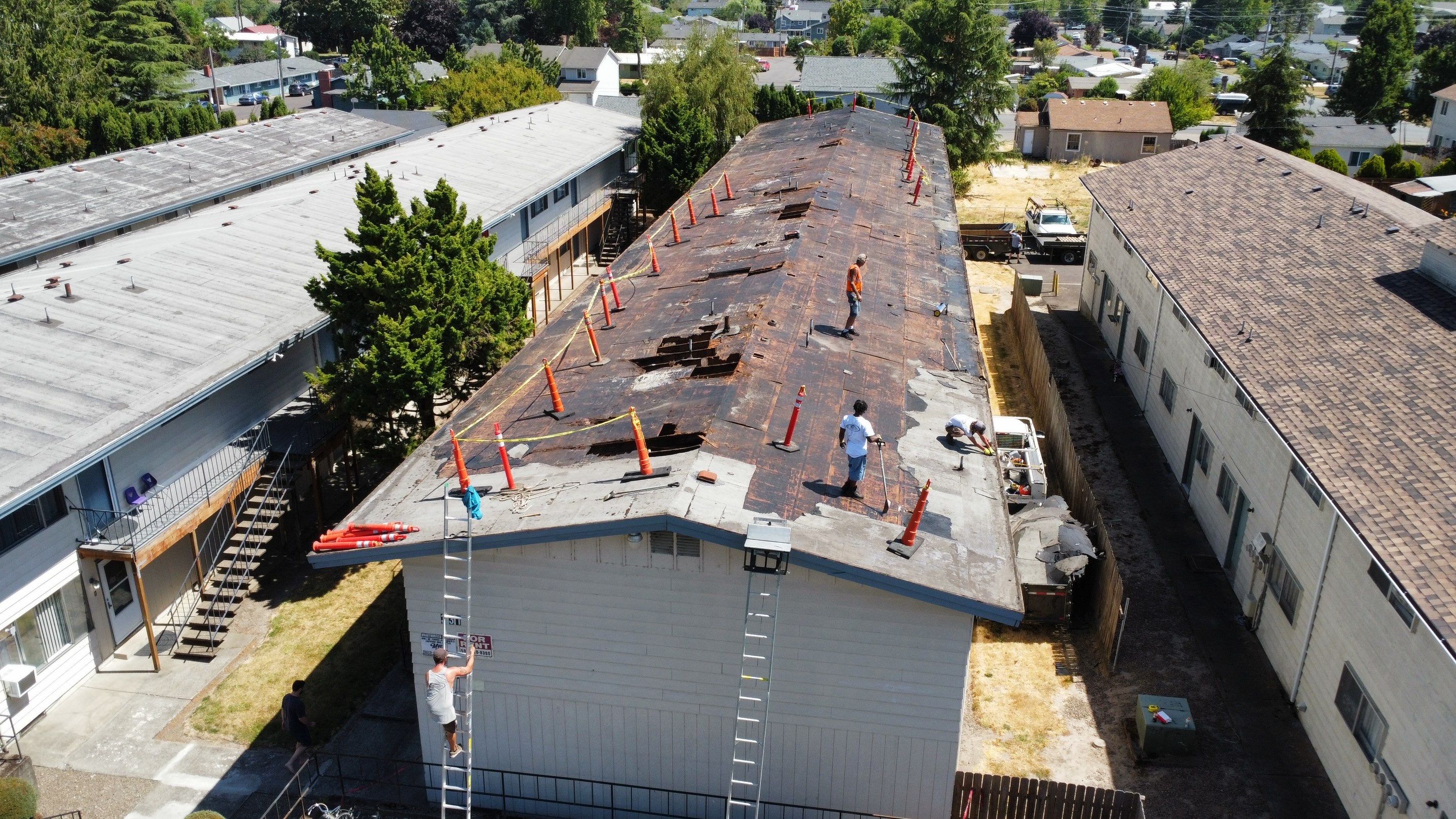 Commercial Flat Roof Installation using GAF 60Mil TPO  by Orezona Building & Roofing Company, Inc.
