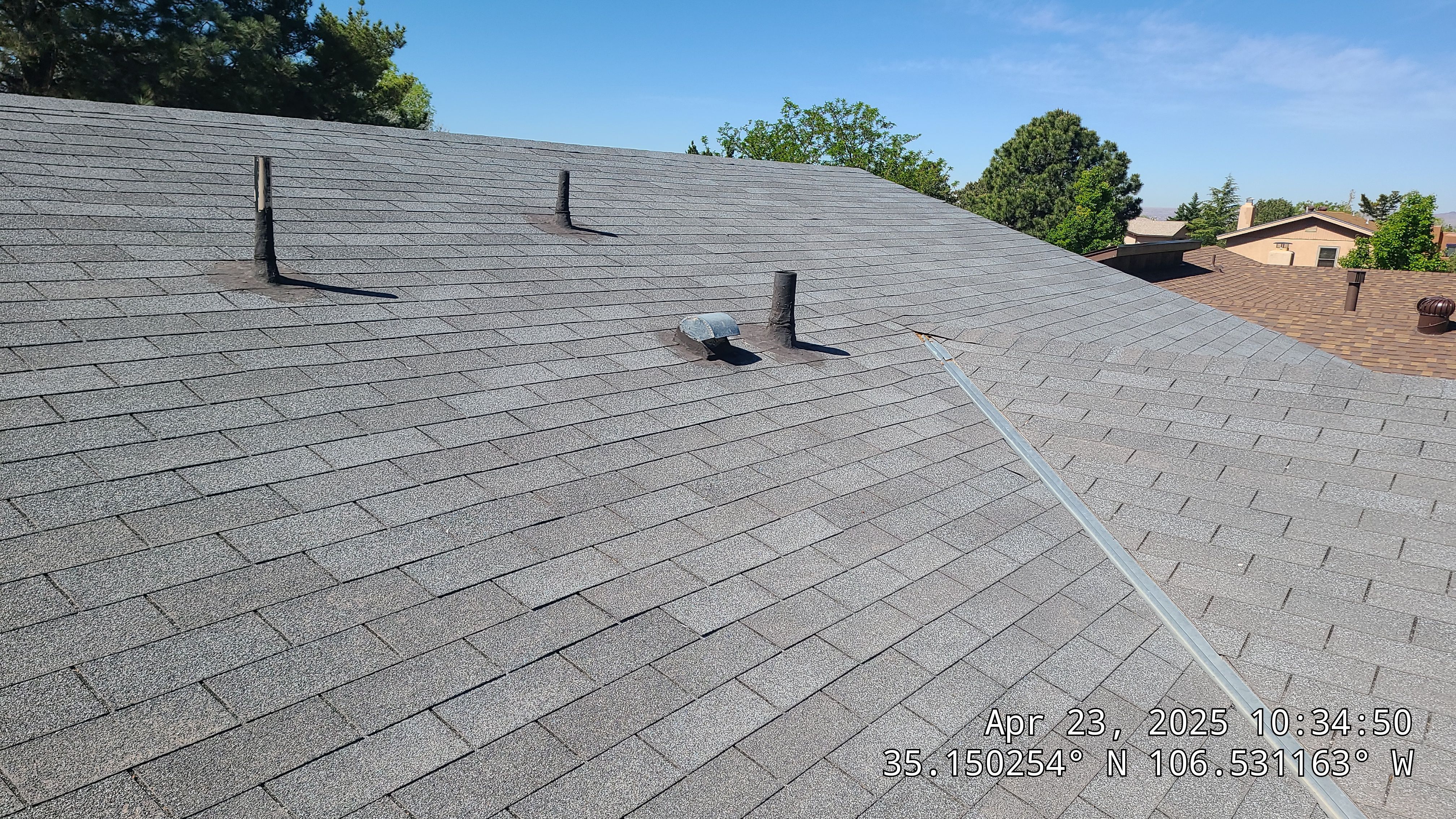 Owens Corning Estate Grey Duration shingle replacement in Albuquerque's Northeast Heights by Doyle Roof Masters Inc