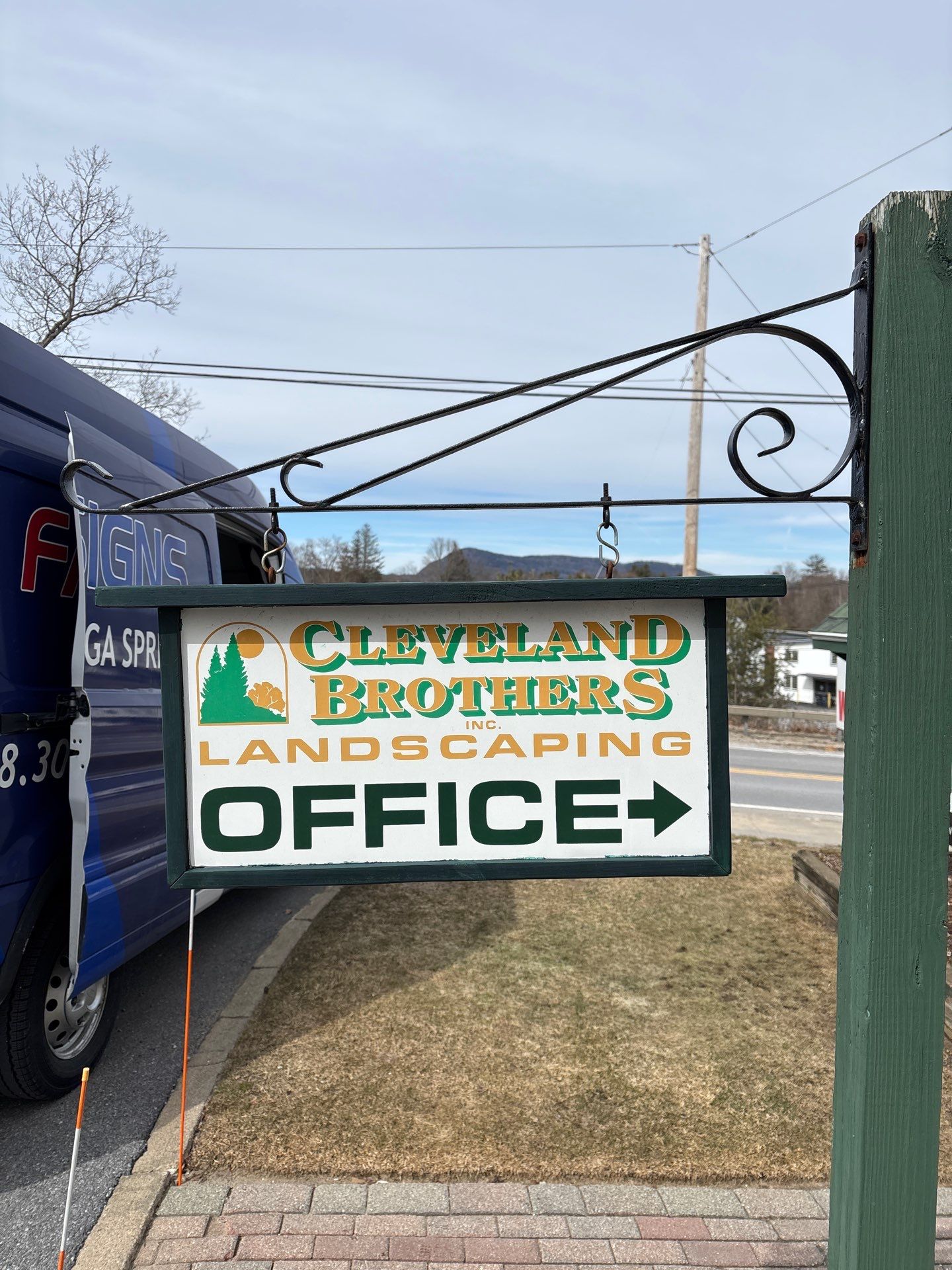 Riverview Landscapes Sign Installation in Corinth by FASTSIGNS of Saratoga Springs 