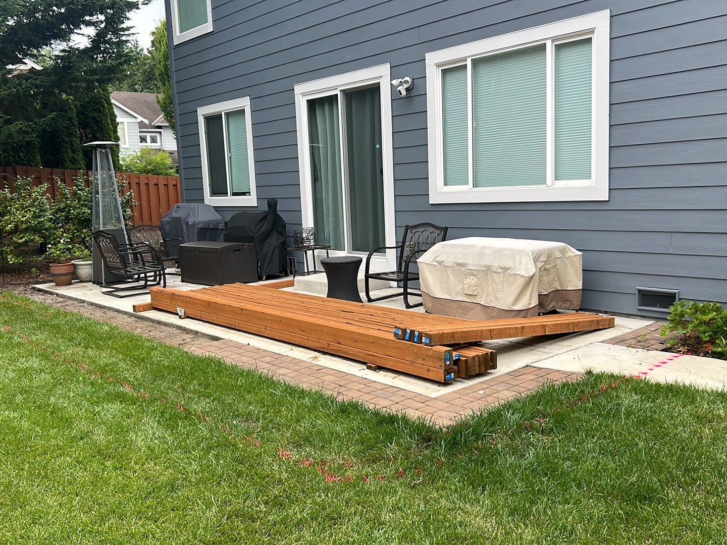  Amy | Stamped Finish Patio, Concrete Project by Jireh Asphalt & Concrete Inc 