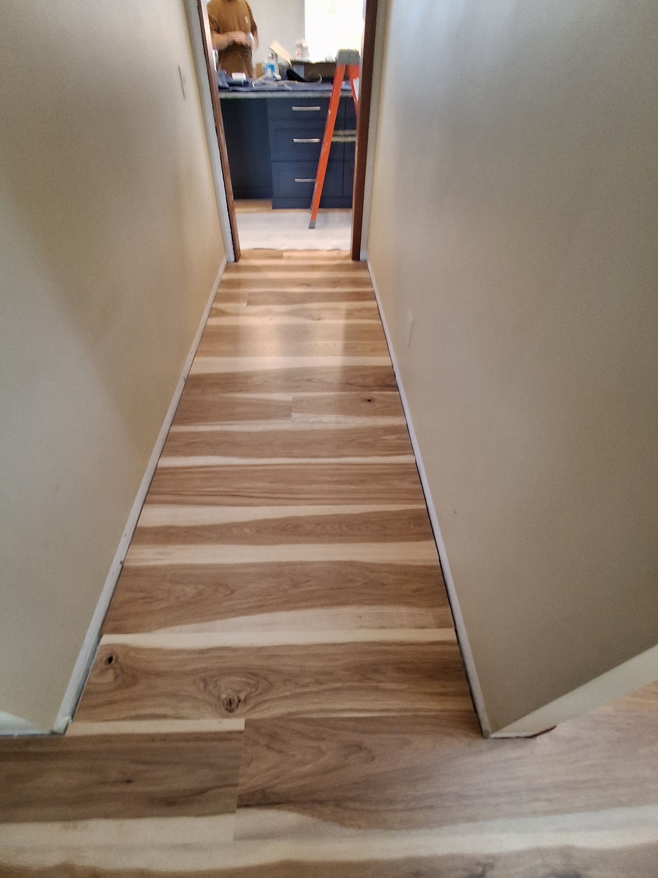 Wide plank natural calico hickory by Ann Arbor Hardwoods