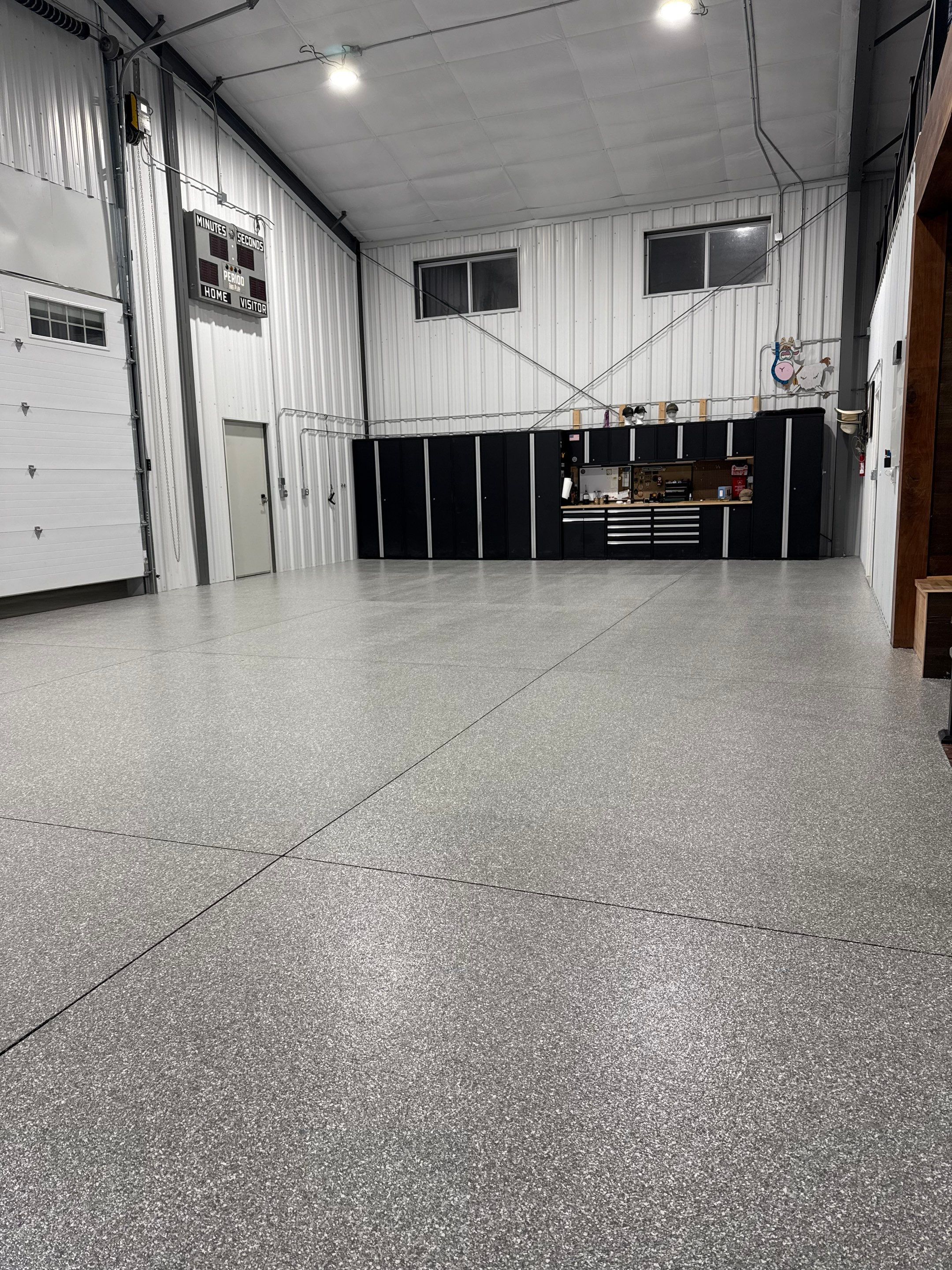 Beautiful Floor for Your Barndominium / Shouse! 💥🏀 by Revival Concrete Coatings