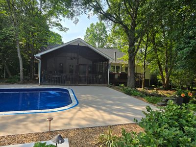 Pool Deck Using Coconut