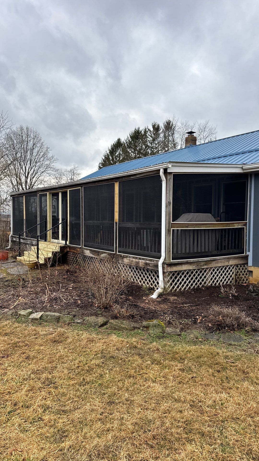 Renick Screened-In Porch Build with Custom Pressure-Treated Stairs