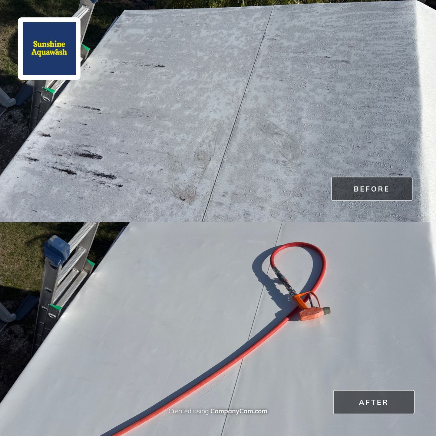 TPO Membrane Roof Cleaning in Fisherman’s Cove RV Resort, Terra Ceia, FL by Sunshine AquaWash