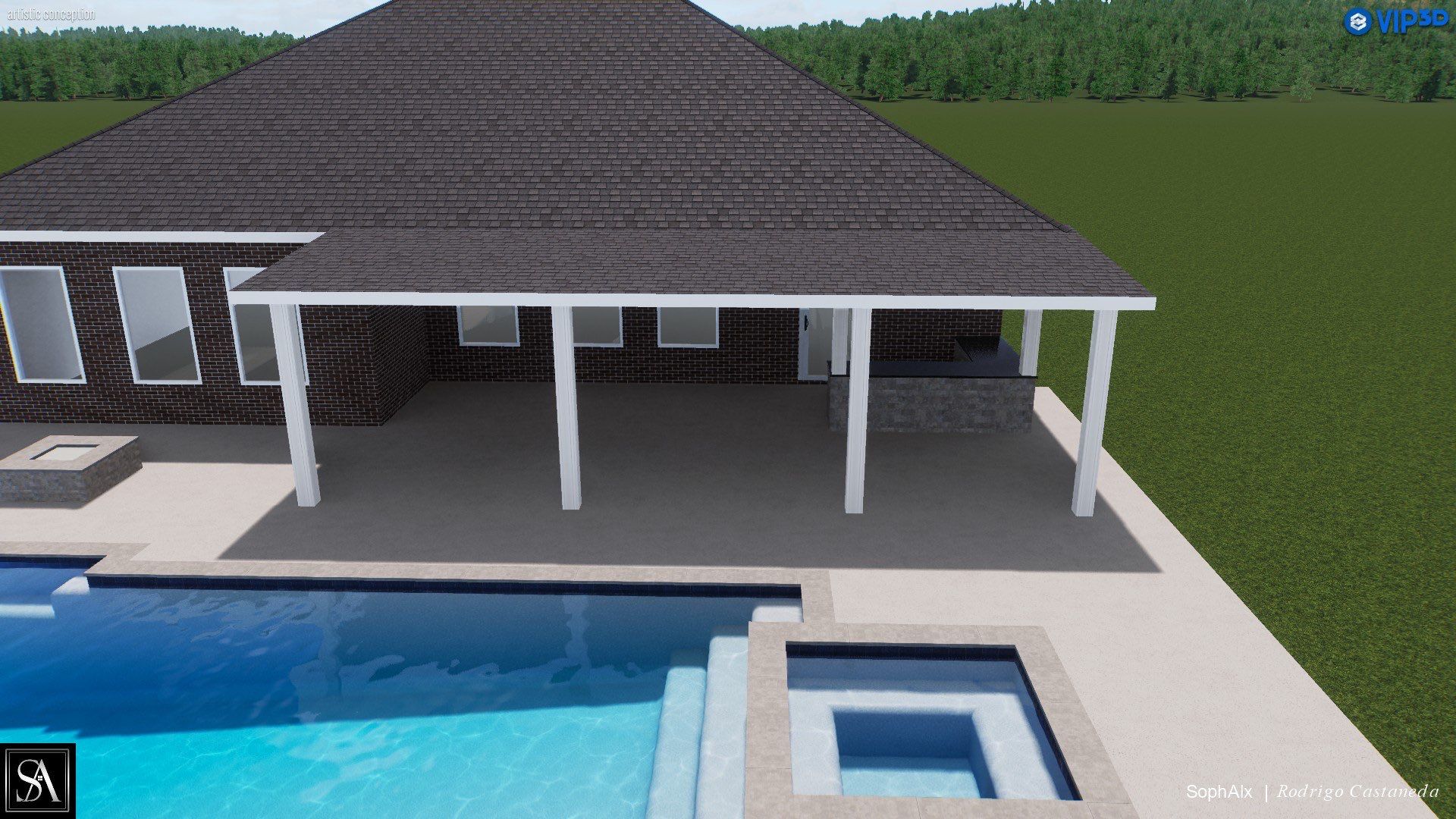 Covered Patio using Sophalx Crew by SophAlx LLC