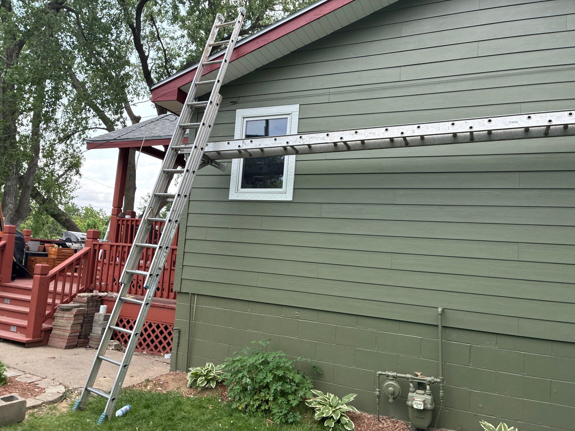 James Hardie Siding Replacement in Omaha with Mountain Sage Finish by Carps Complete Exteriors