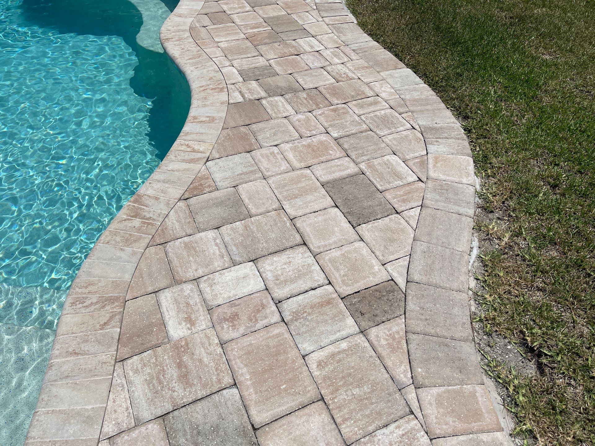 Pool Pavers using Concrete Sealant by DuraSeal