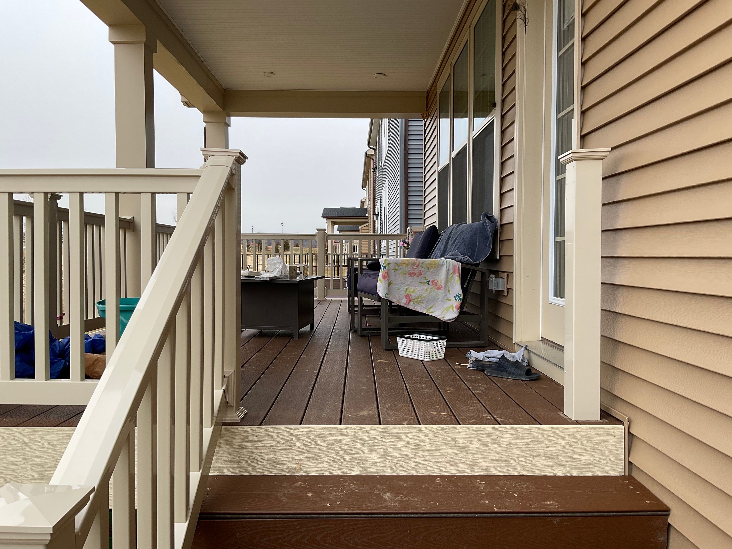 Deck Installation using New Vinyl Gate  by Alpha Design Services