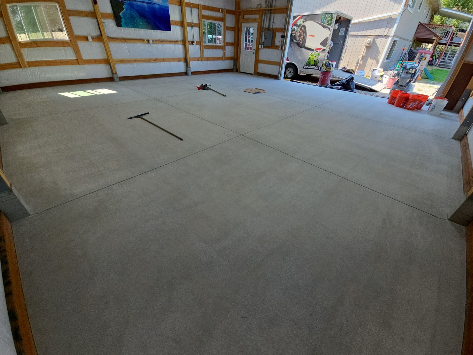 Shop Transformation using Slate Hybrid by Croc Coatings, LLC