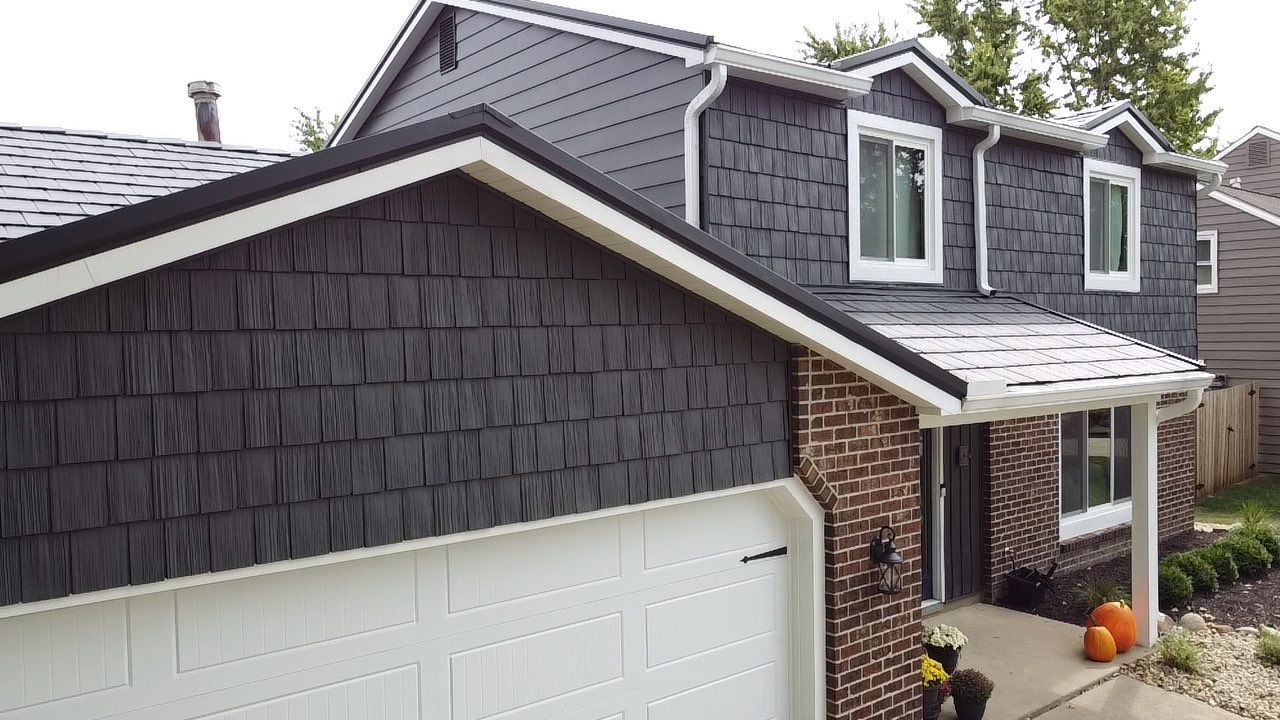 Full Exterior Home Transformation – Metal Slate Roof in Fort Wayne, IN by 4Ever Metal Roofing