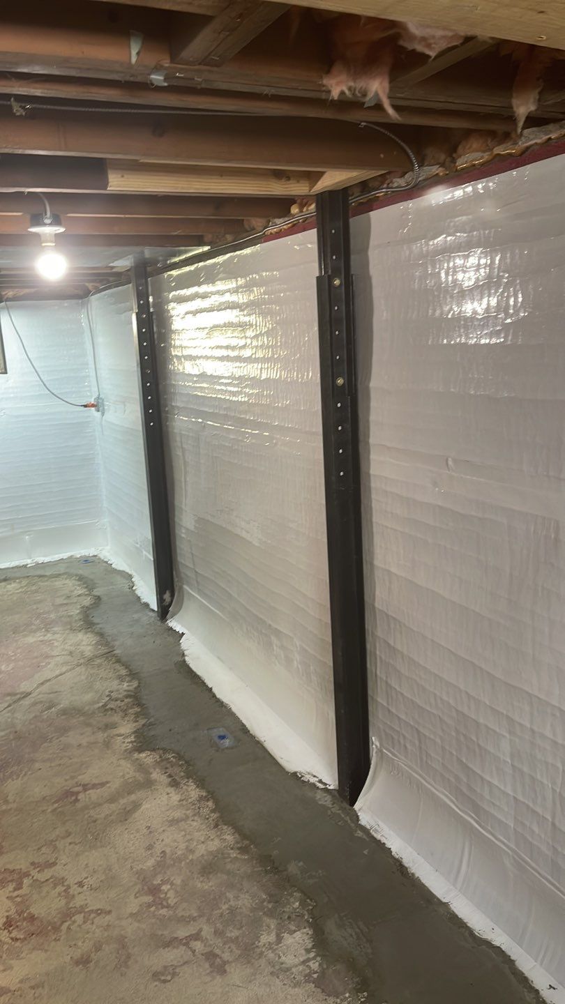 Interior Waterproofing with Steel Beam Reinforcement and Brick Tuckpointing by Toledo Basement Repair