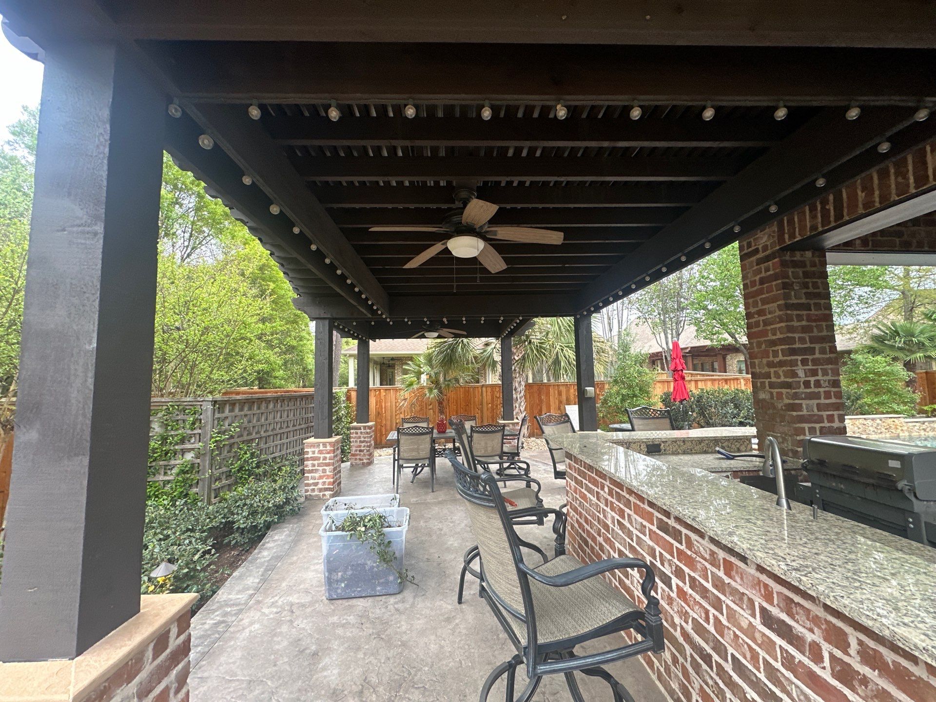 Covered Patio Remodel in The Woodlands by SophAlx LLC