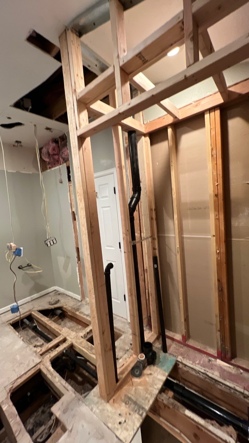Two Bathroom Remodel  by Plumbing Connect Systems LLC