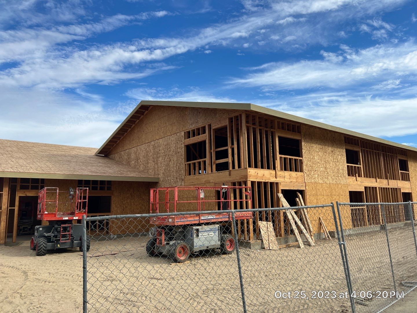 Metal roofing installation on church by Straight Edge Roofing Inc