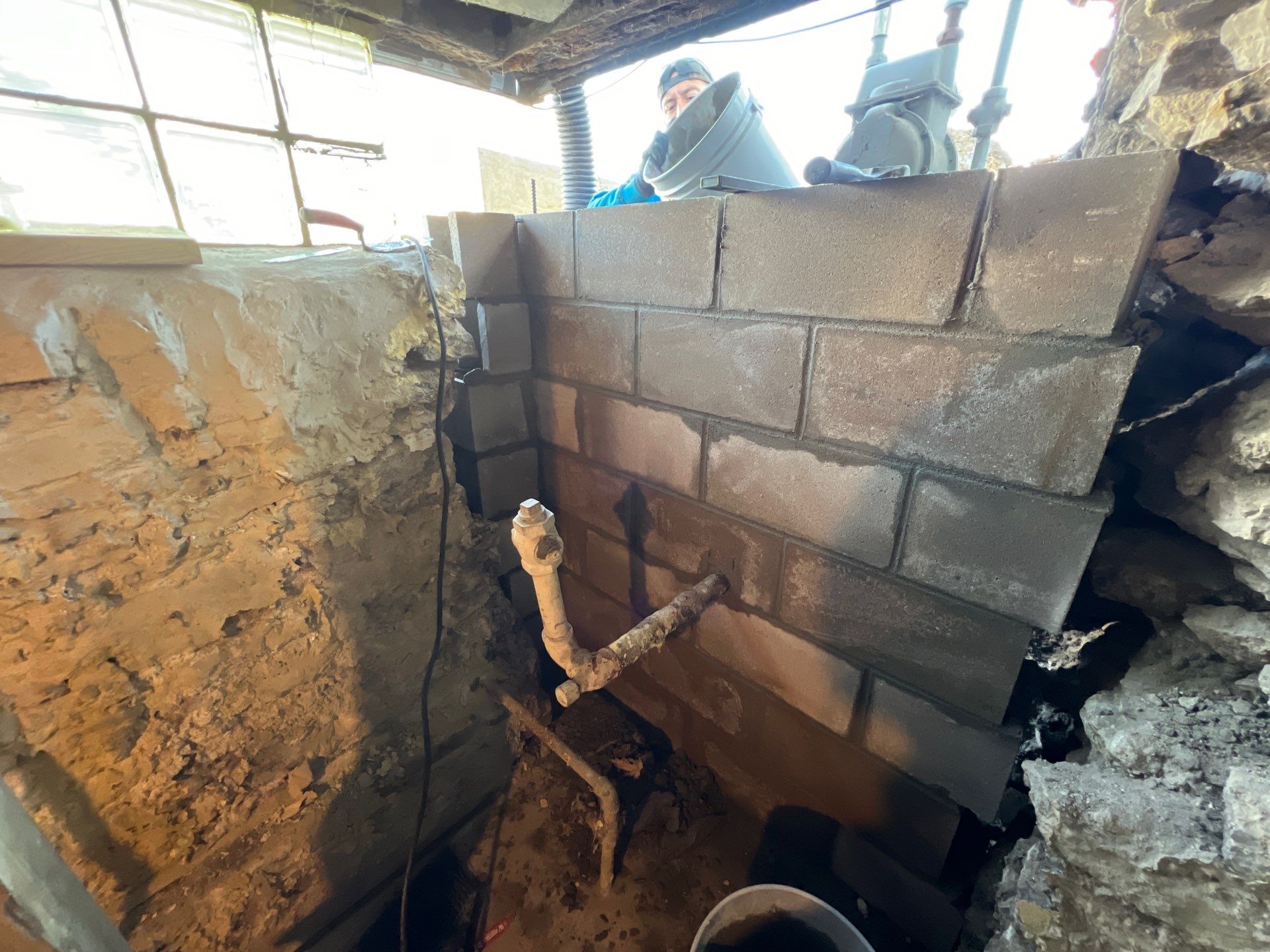 Davenport, IA Wall Rebuild by ACE Waterproofing & Basement Solutions