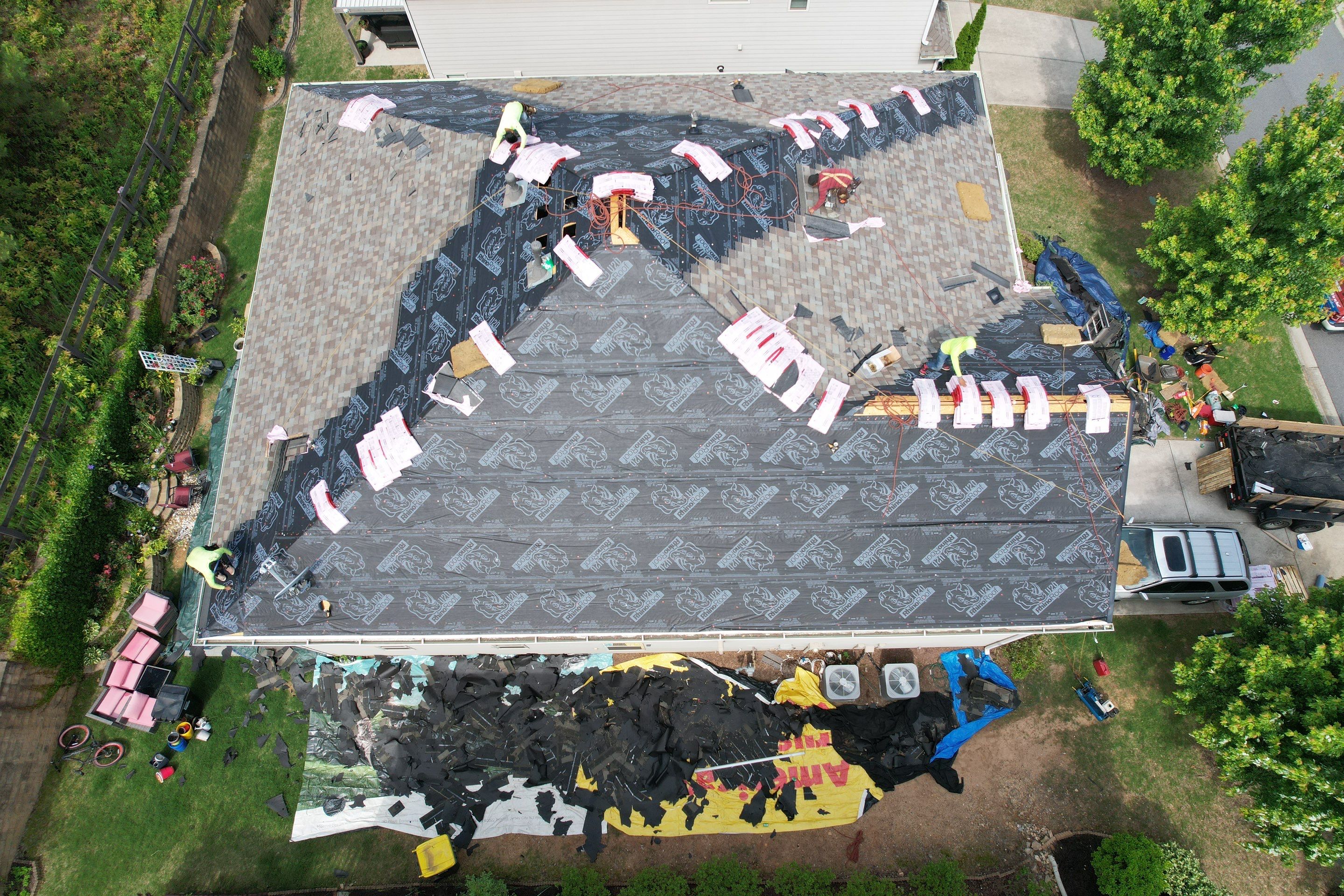 Residential Roofing Installation using Owens Corning by Inspector Roofing and Restoration