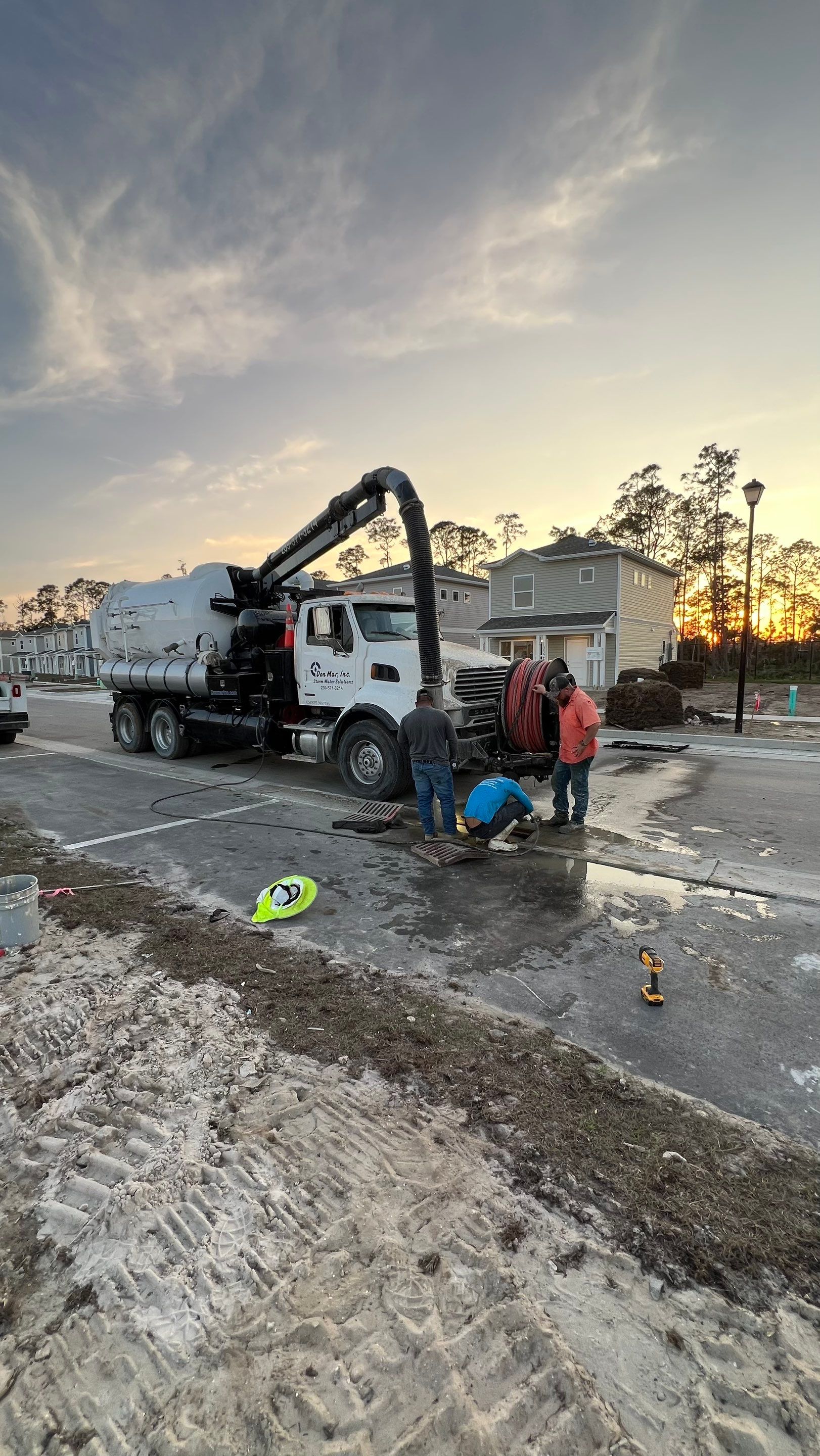 New Community Stormwater System Catch Basin Cleaning by Don Mar, Inc. Storm Water Solutions