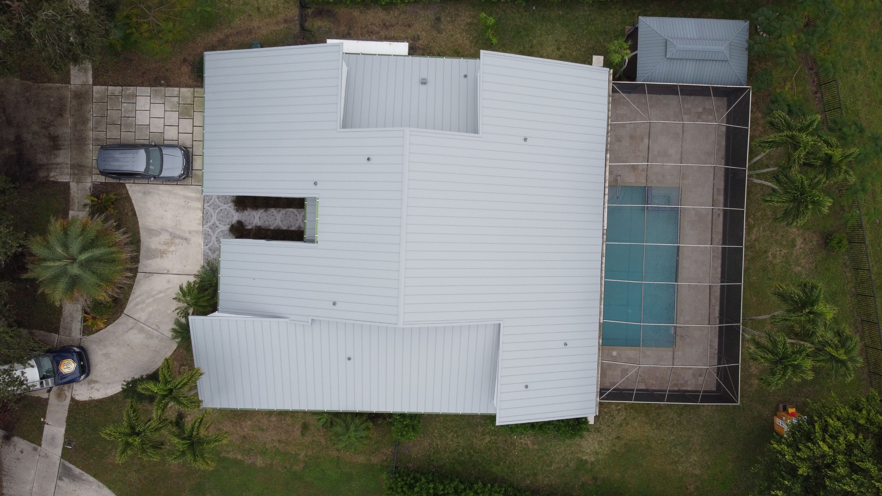 Residential Roofing Installation using 1" Nail strip metal roof by BLUES BROTHERS ROOFING