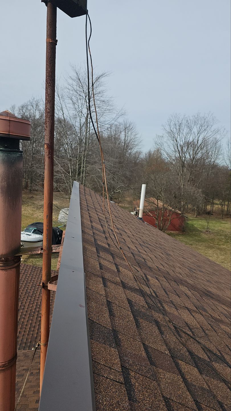 Atlas Pinnacle, Color, Burnt Hickory, Drip Edge, Color, Royal Brown by Eagle Eye Roofing