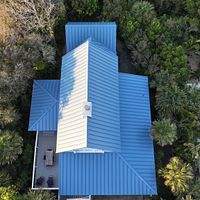 .032 Aluminum 1.5" Mechanical Seam Slate Blue 