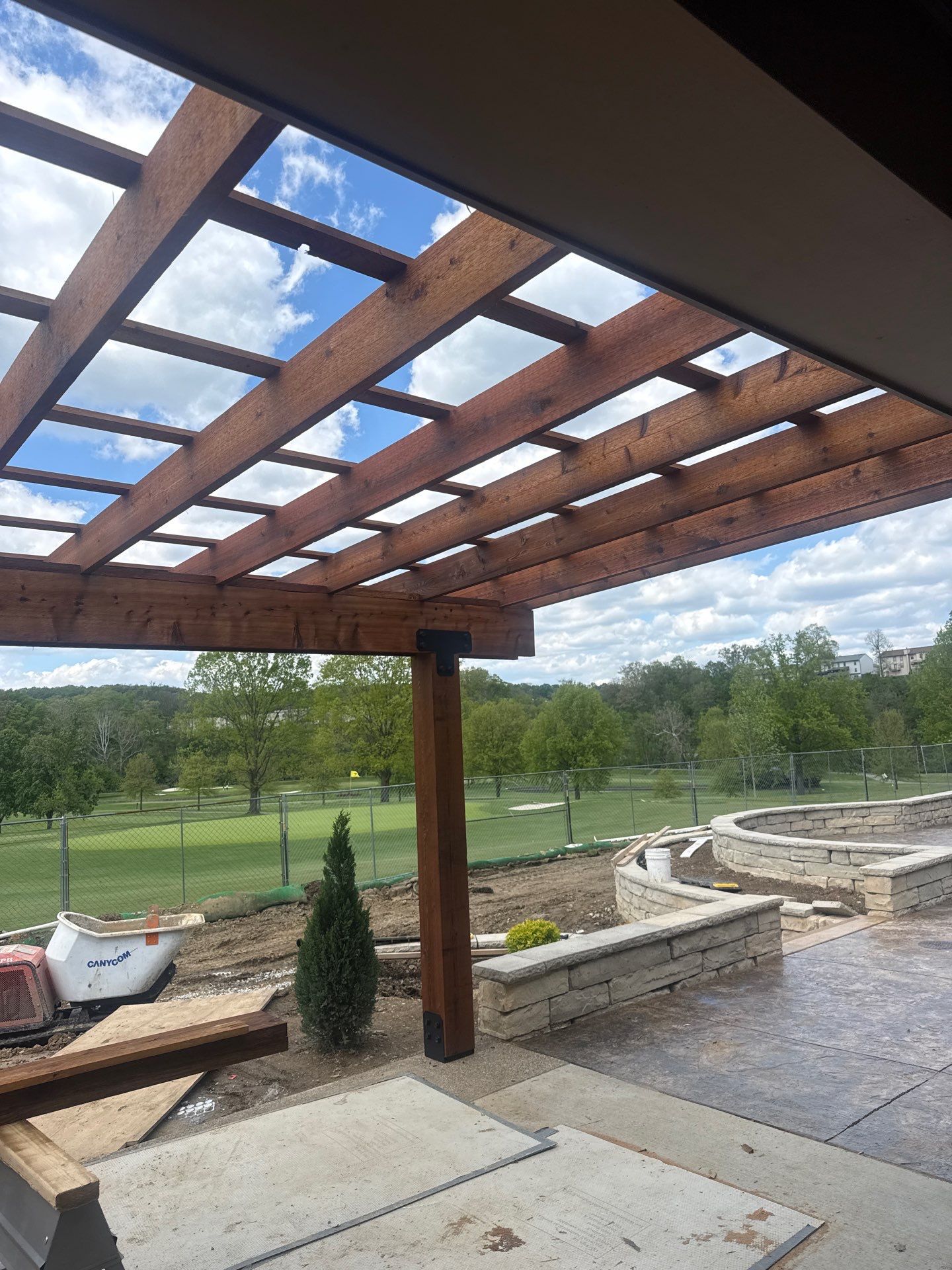 Custom Timber Pergola and Polycarbonate Roof Installation in Canonsburg by Cousins Roofing Siding & Decks