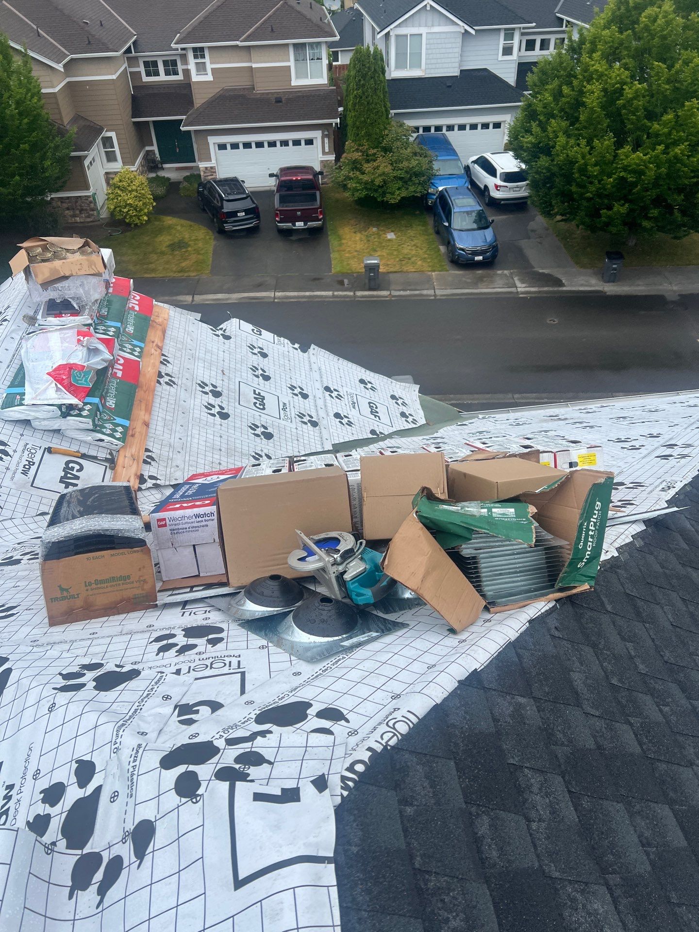 Residential Roofing Installation using GAF UHDZ Shingles by Roofing Formula LLC