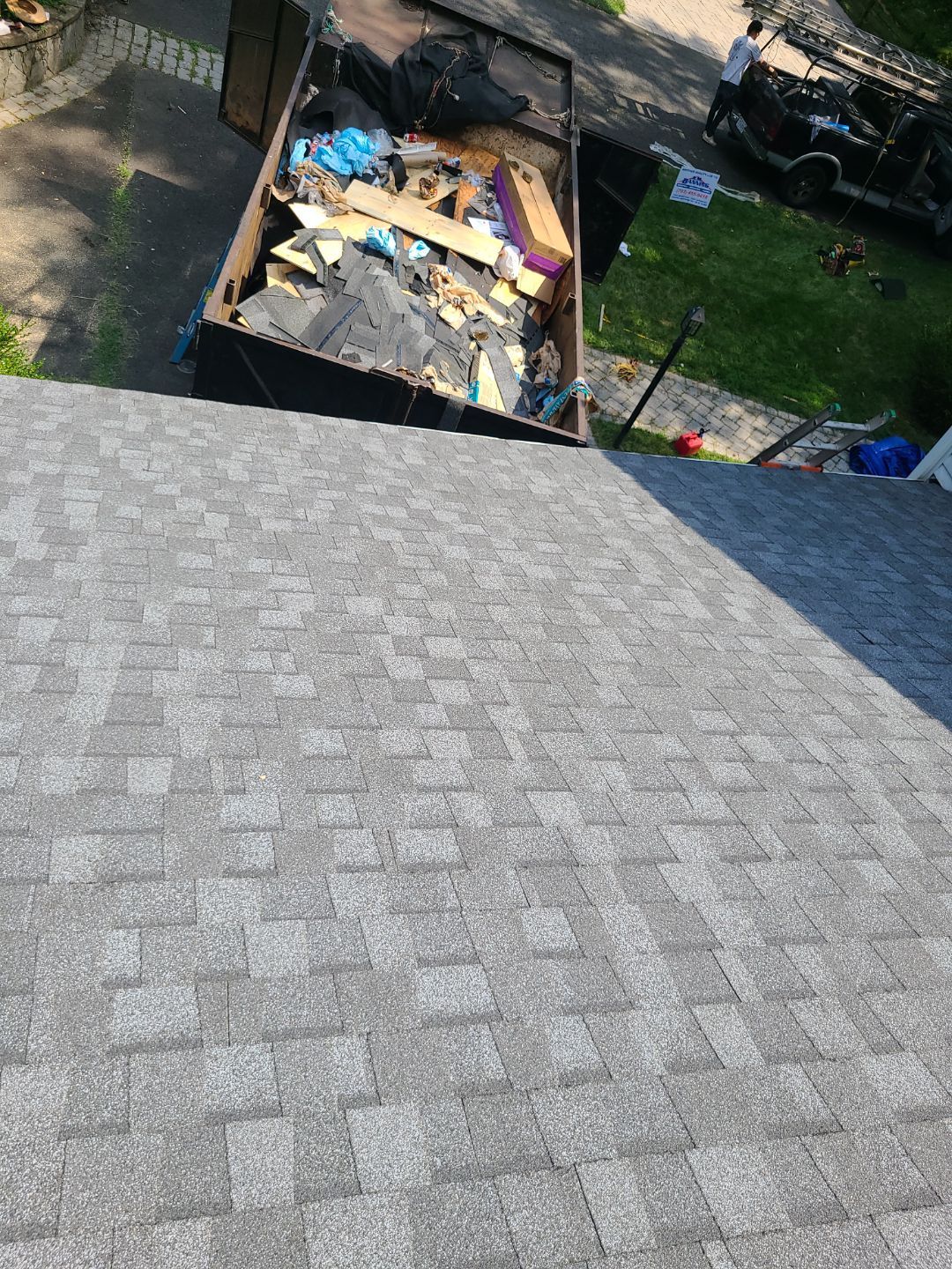 Oakton: Residential Roof Replacement with CertainTeed Landmark Designer Shingles in Pewter by RM Banning, Inc.