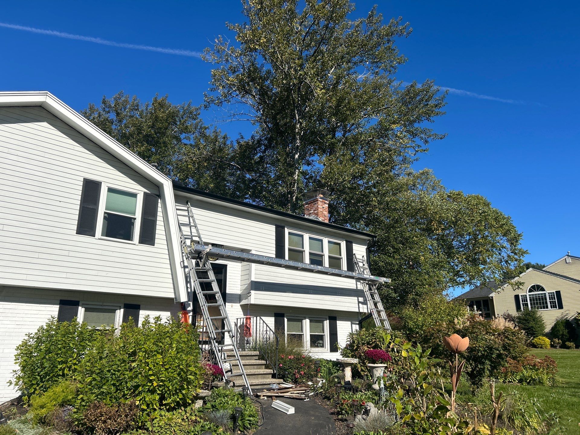 Seamless Black Gutter & Fascia Upgrade | Methuen, MA by Mighty Dog Roofing of Greater Middlesex County