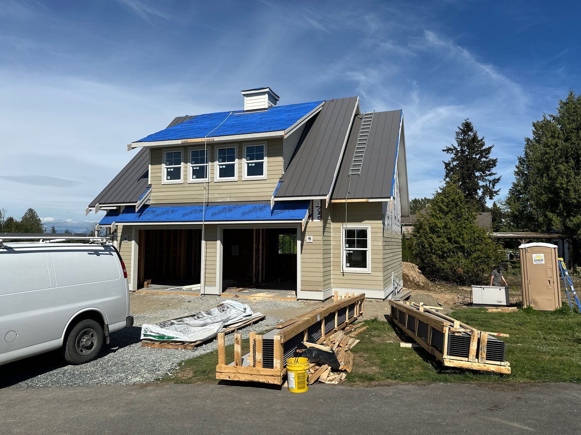 Residential Roofing Installation using 12" Prolok metal  by Top Notch Roofing Inc