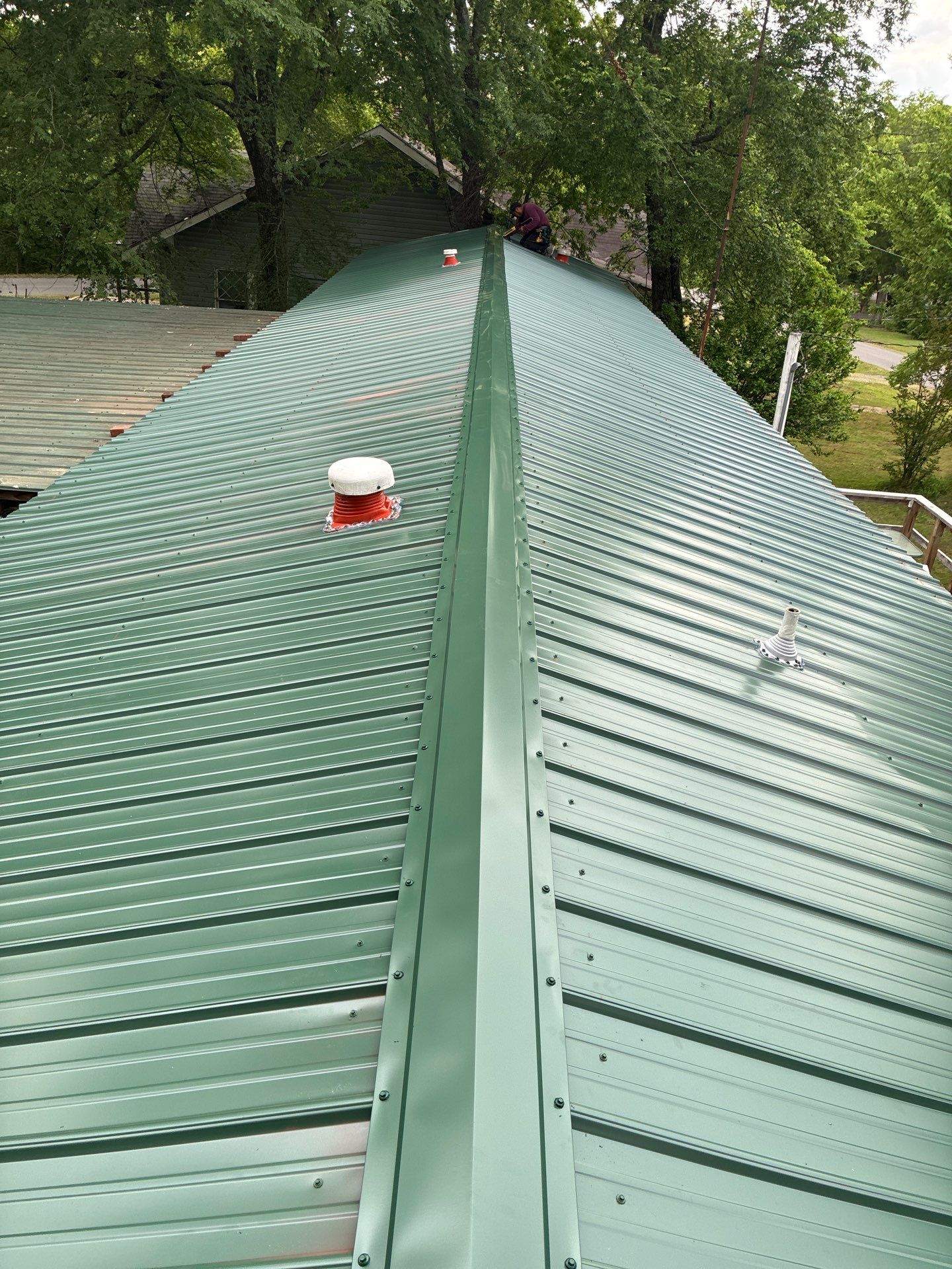 Metal roof installation by In & Out Construction & Remodeling, LLC