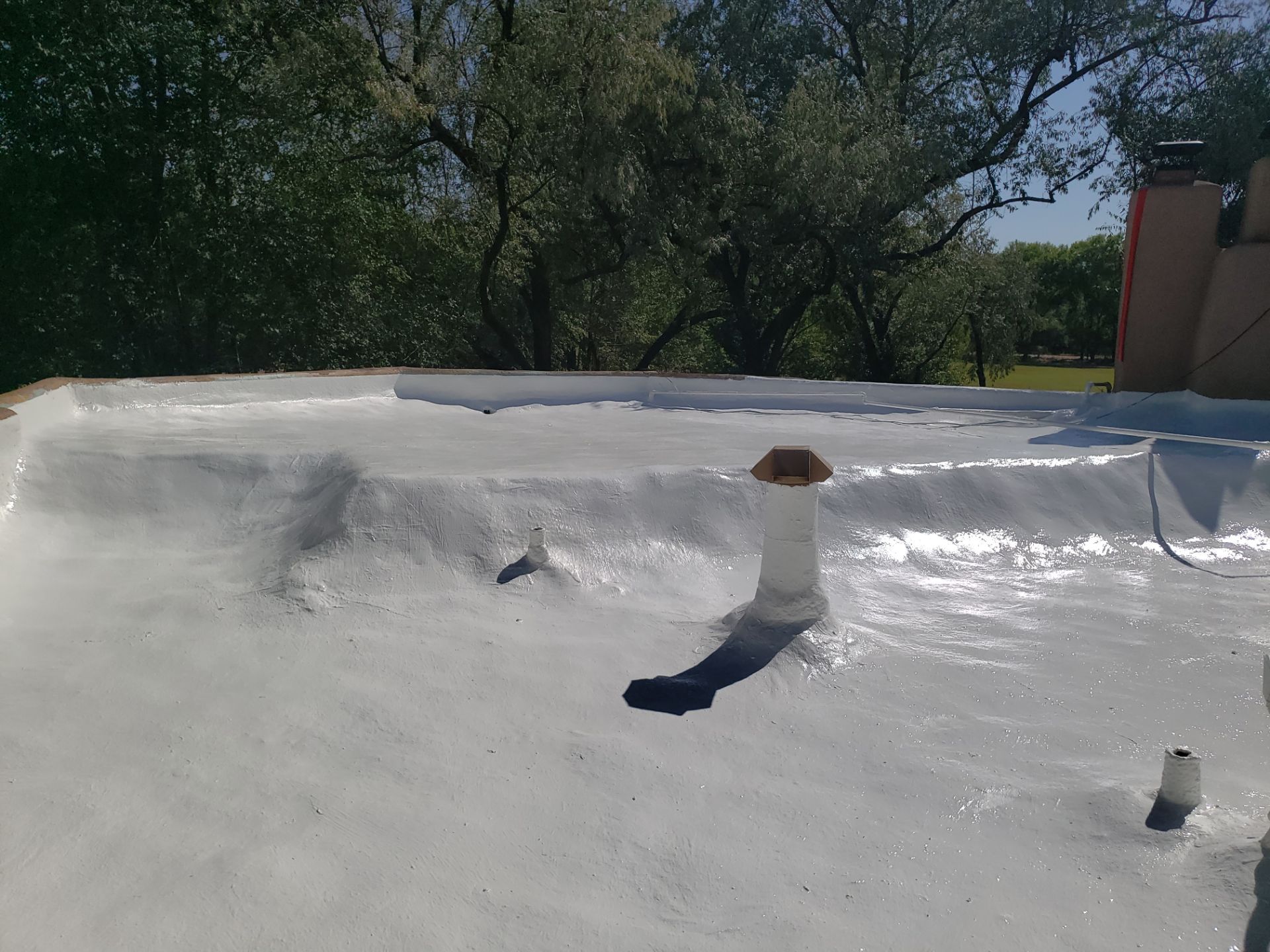 Residential roof application by SPF Services 